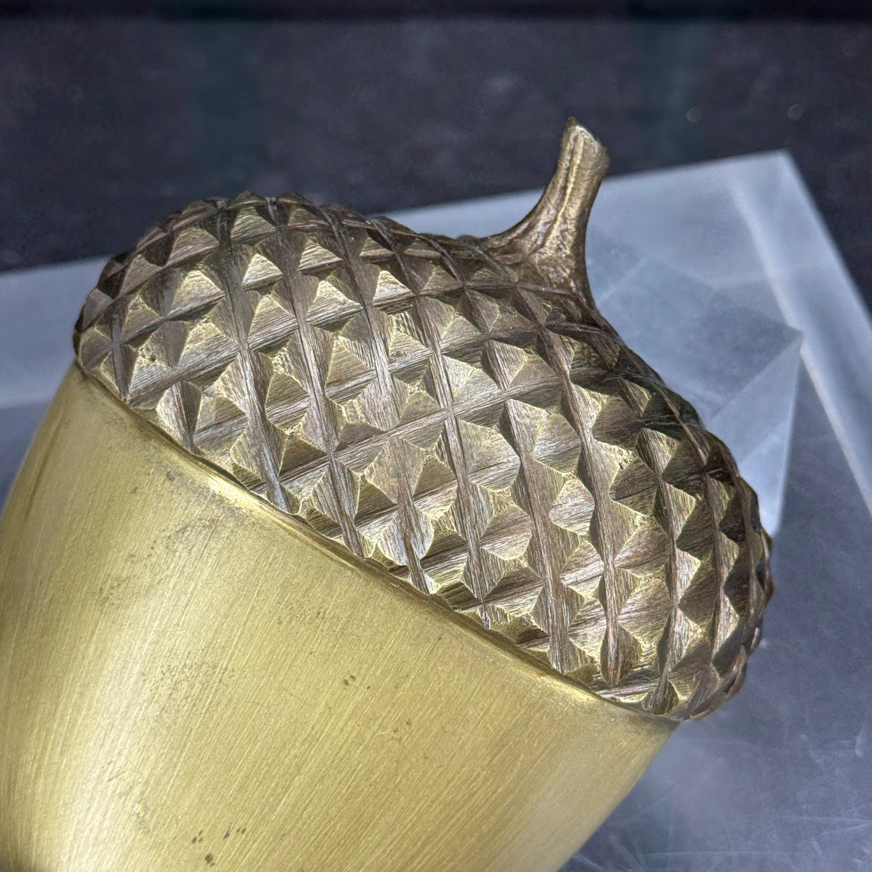 Large Mid-Century Brass Acorn Door Knocker For Sale 1