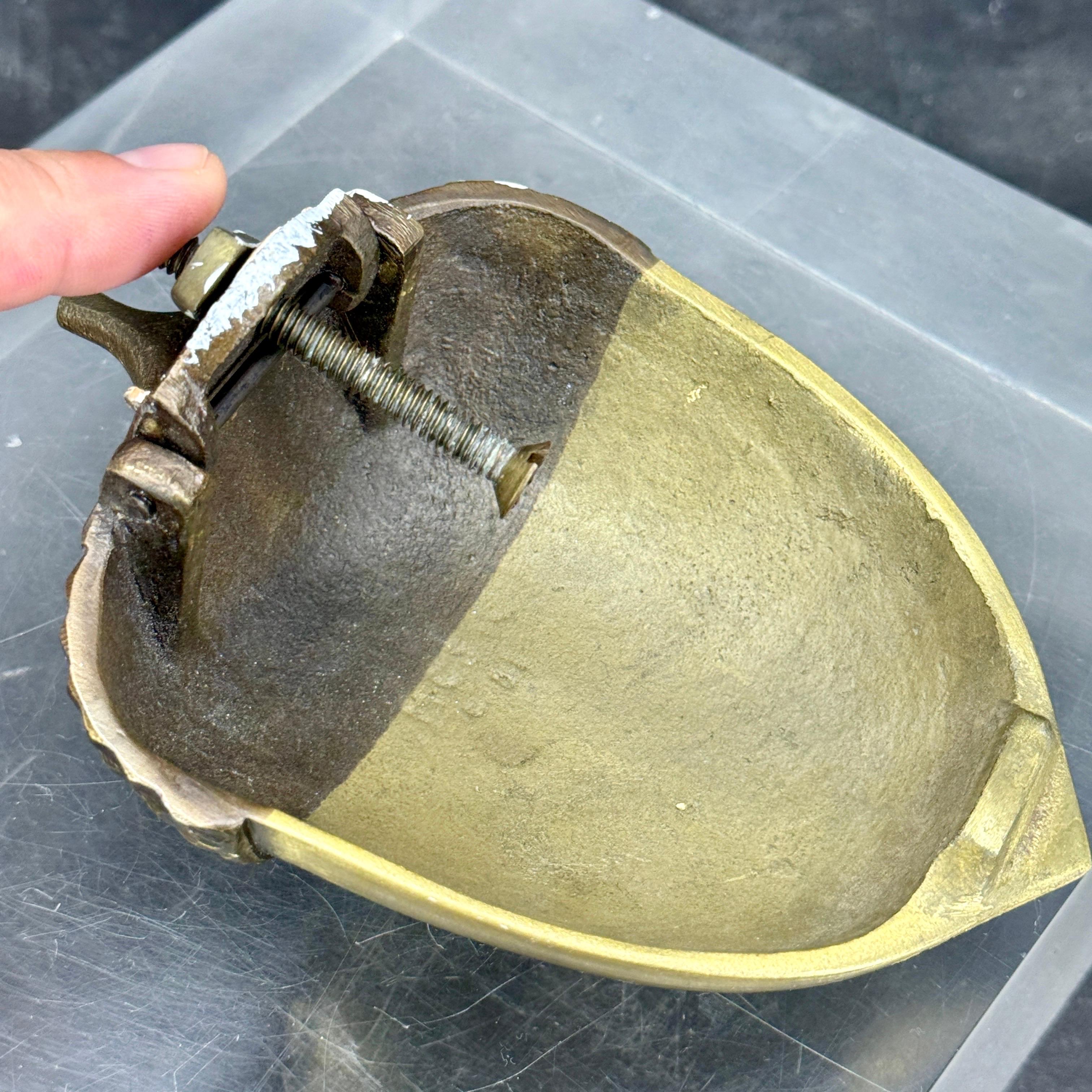 Large Mid-Century Brass Acorn Door Knocker For Sale 2