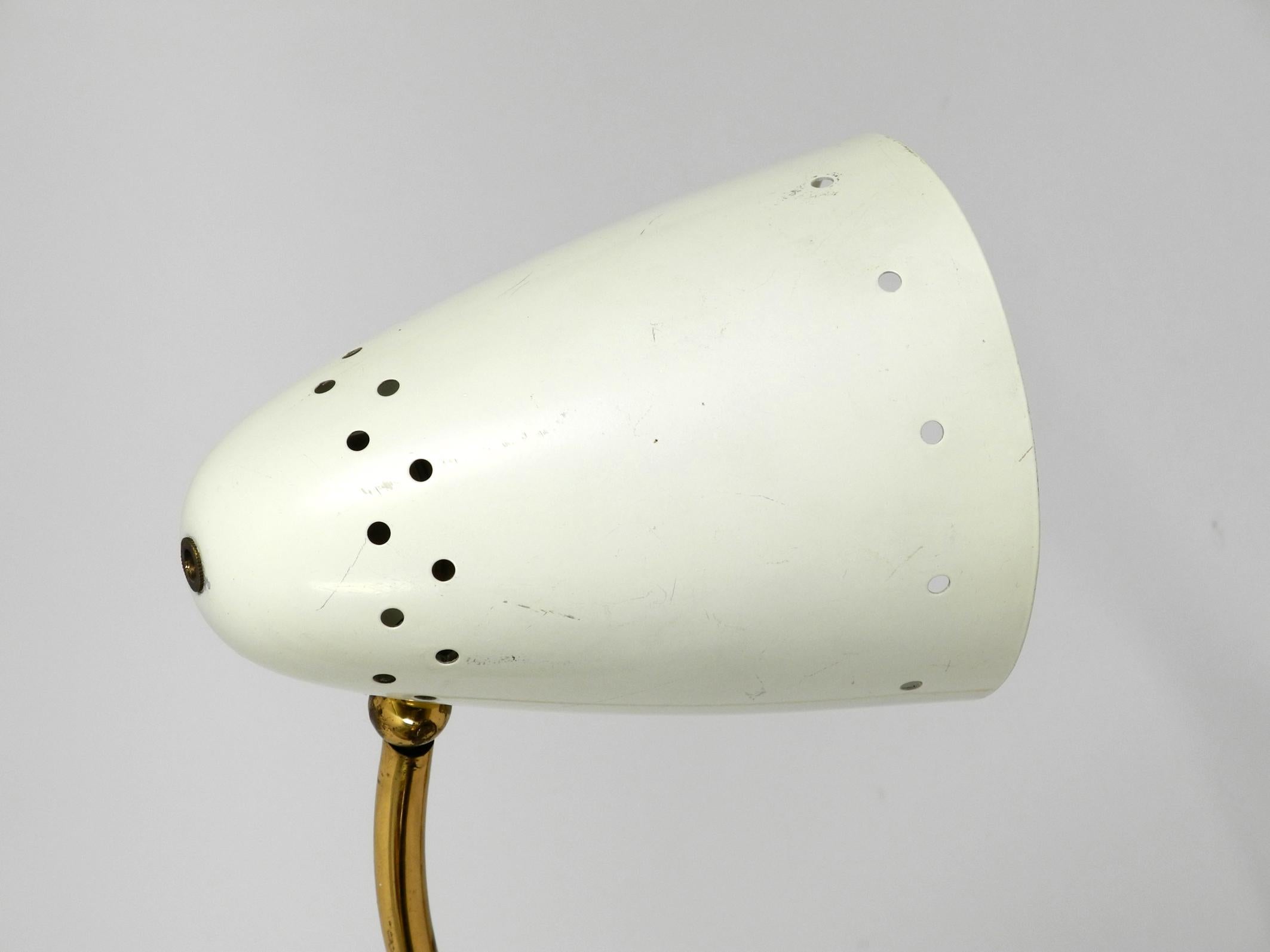 Large Midcentury Brass Metal Table Lamp by J. T. Kalmar Wien Made in Austria For Sale 7