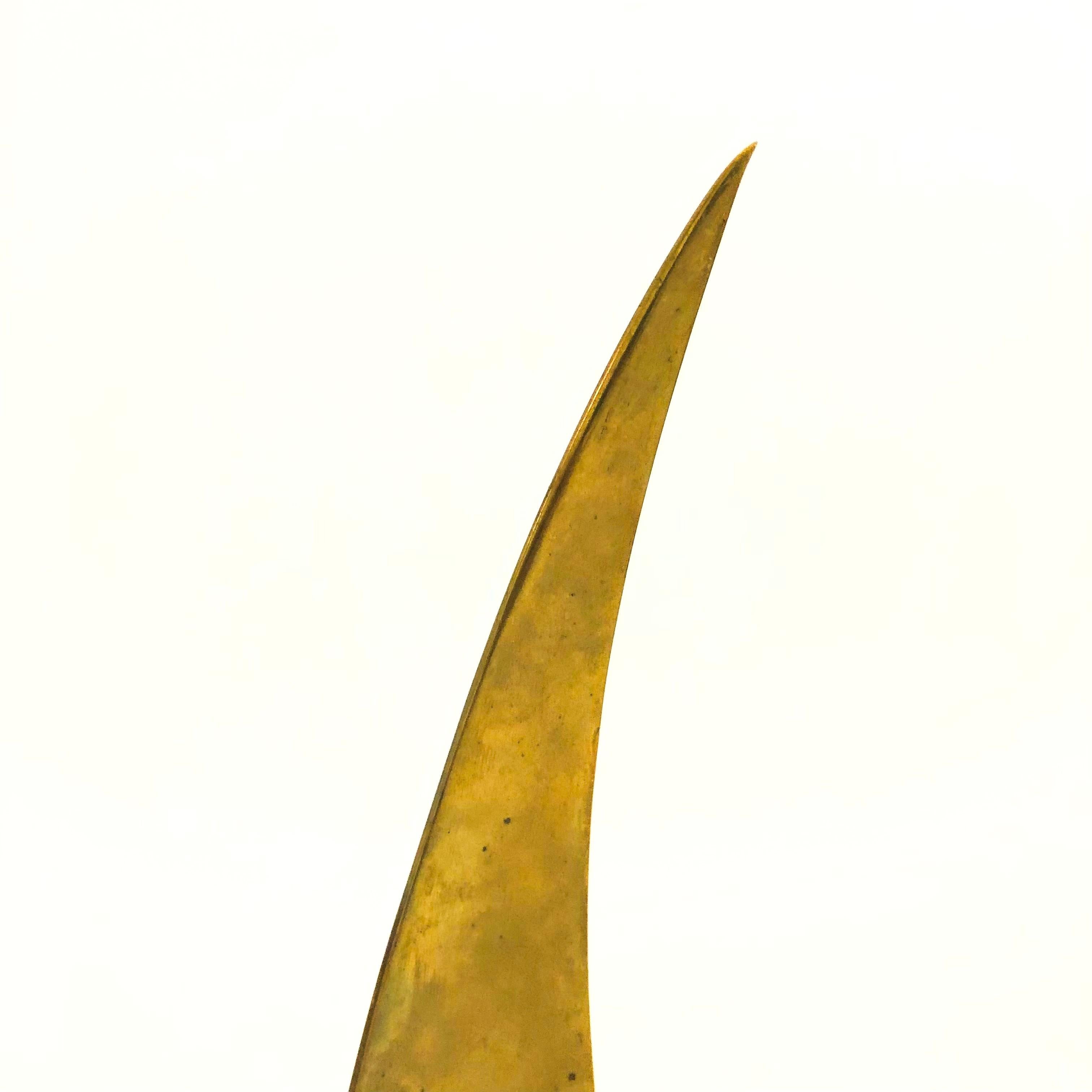 Mid-Century Modern Large Mid Century Brass Sailboat