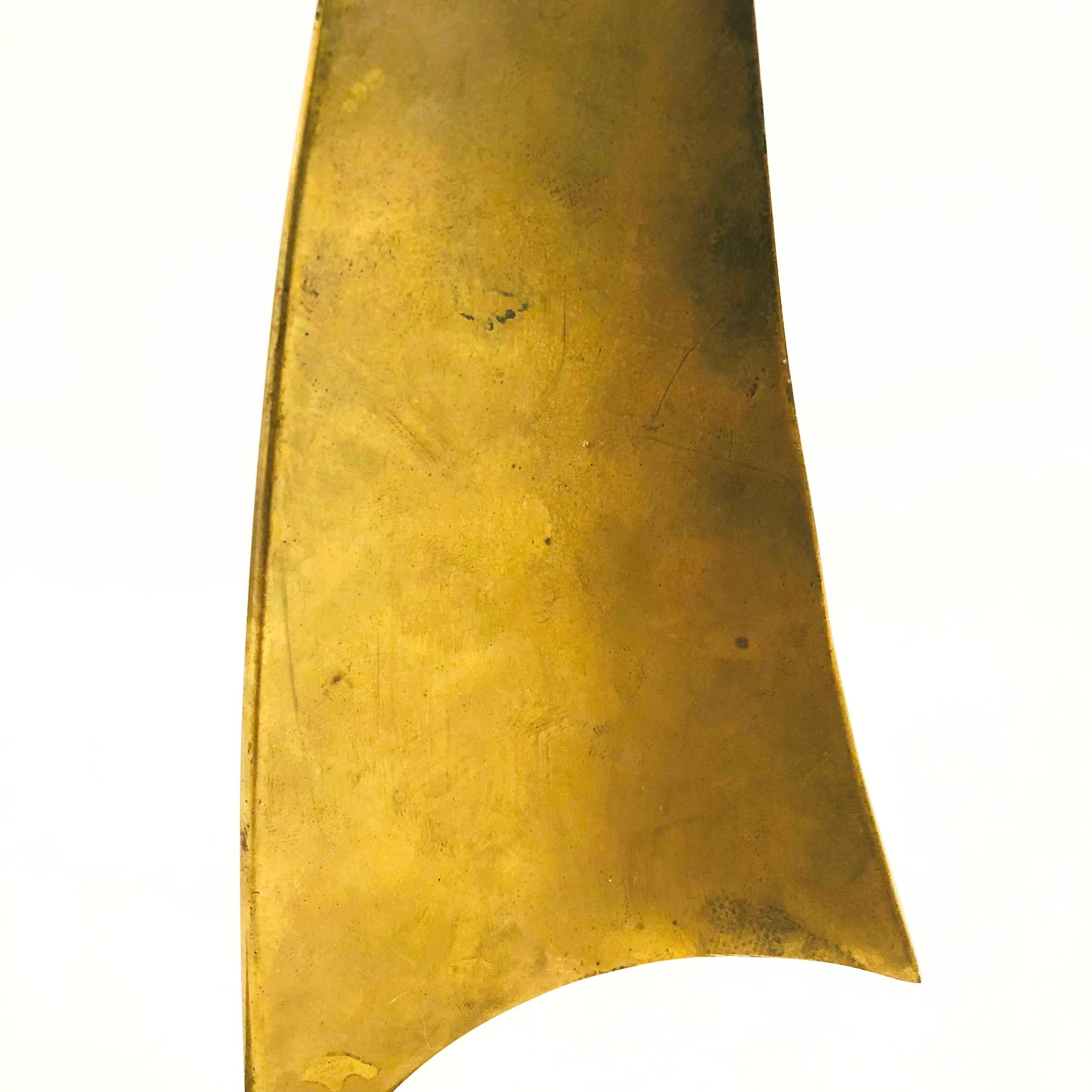 Large Mid Century Brass Sailboat In Good Condition In Fairfield, CA