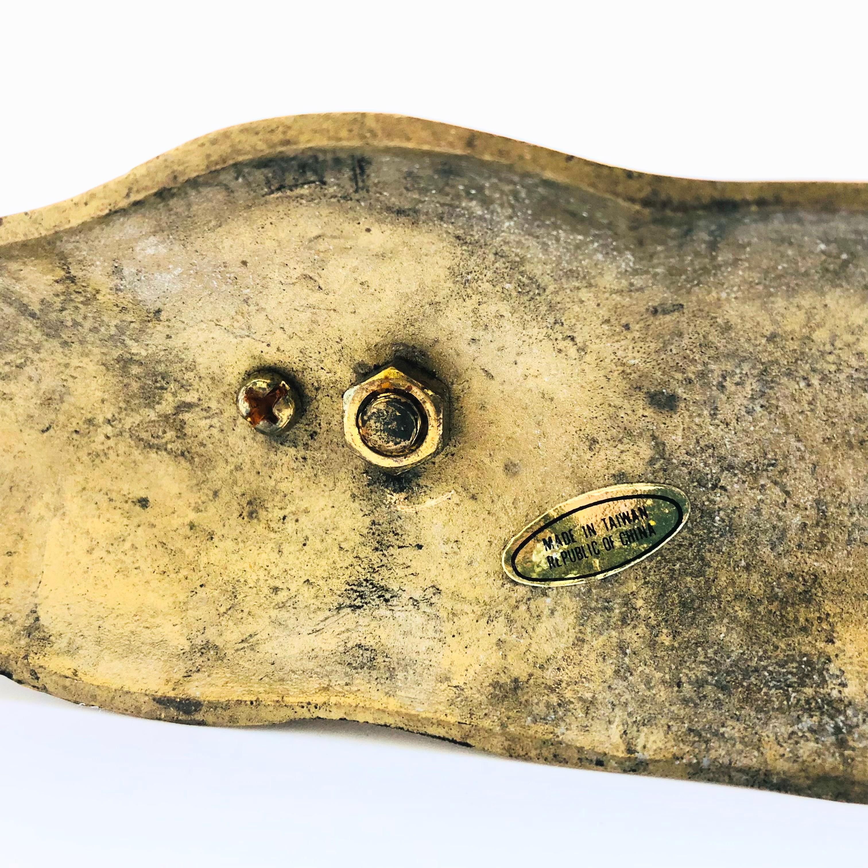 Large Mid Century Brass Sailboat 3