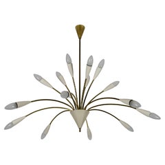 Large Mid-Century Brass Sputnik Chandelier, 1950s, Germany