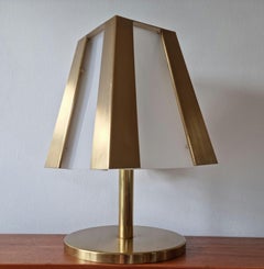 Large Mid Century Brass Table Lamp, 1970s