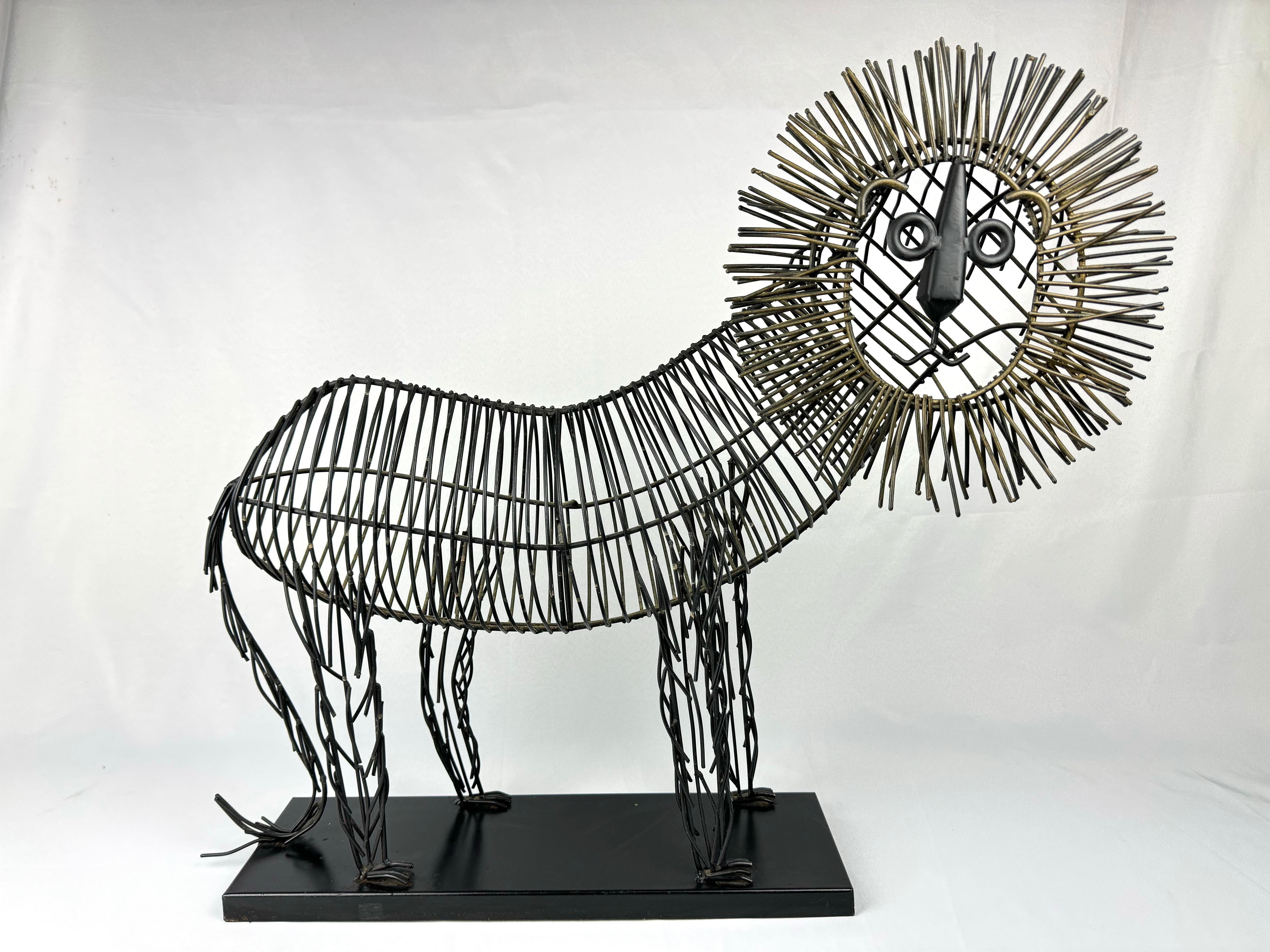 Mid-Century Modern Large Mid Century Brutalist Lion Sculpture For Sale