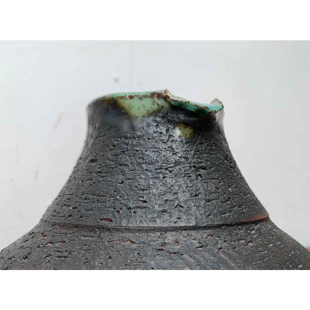 Large Mid-Century Brutalist Studio Pottery Carafe Vase by Gerhard, 1960s For Sale 3