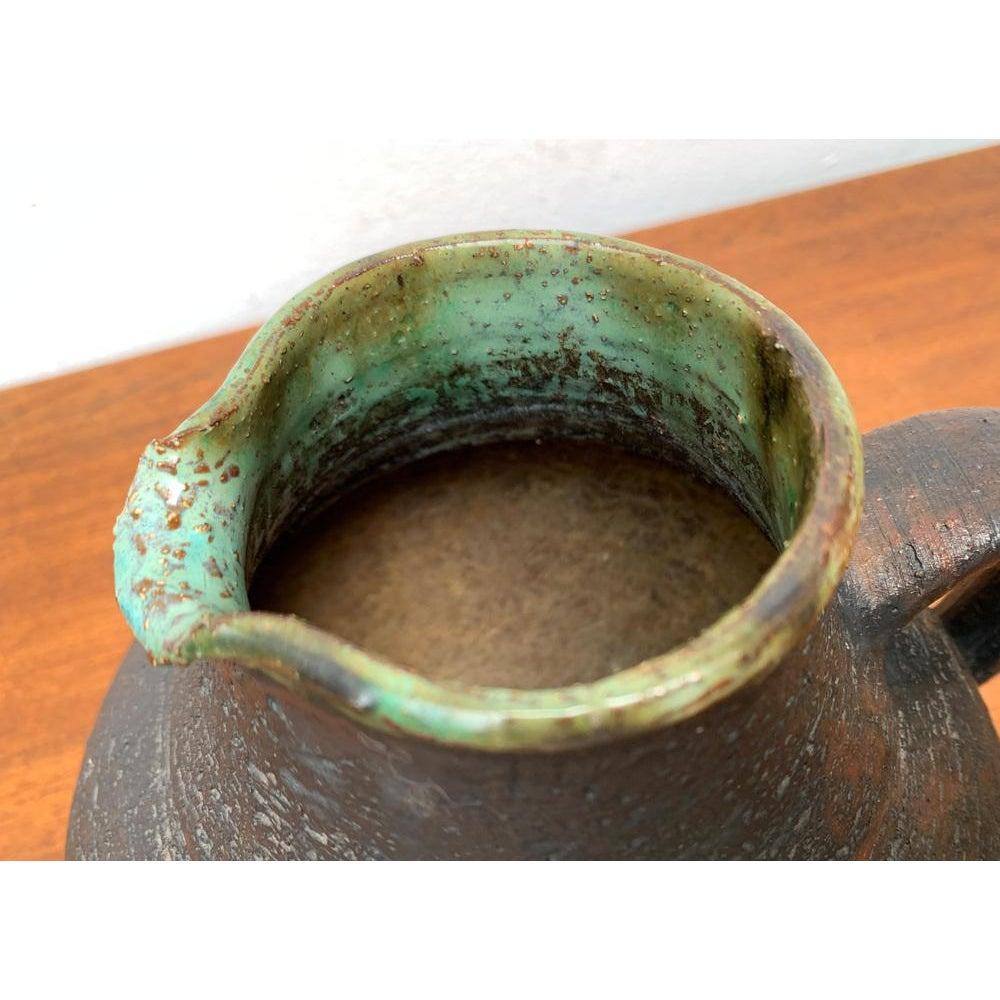 Large Mid-Century Brutalist Studio Pottery Carafe Vase by Gerhard, 1960s For Sale 4