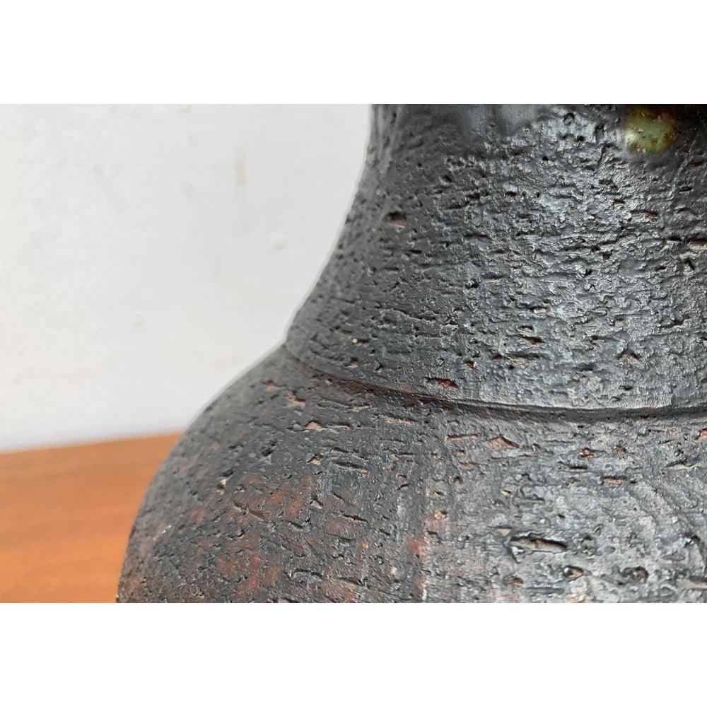 Large Mid-Century Brutalist Studio Pottery Carafe Vase by Gerhard, 1960s For Sale 5