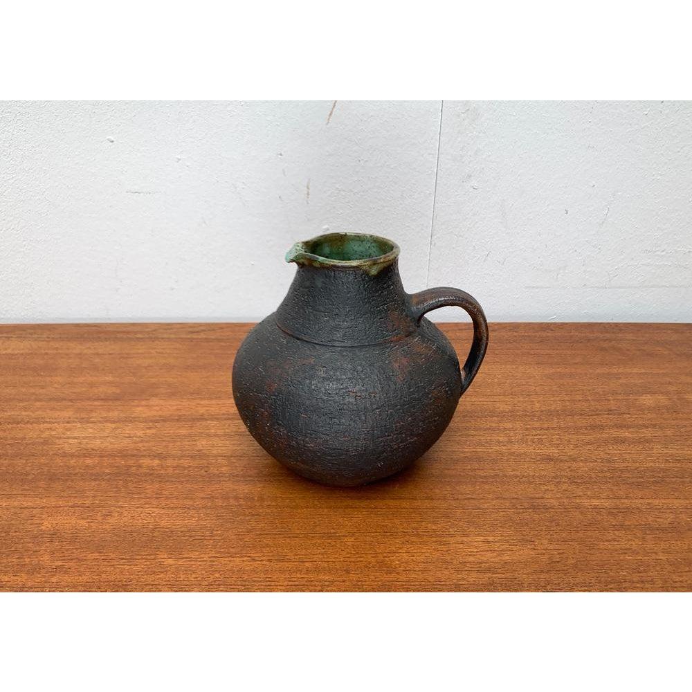 Large Mid-Century Brutalist Studio Pottery Carafe Vase by Gerhard, 1960s For Sale 1