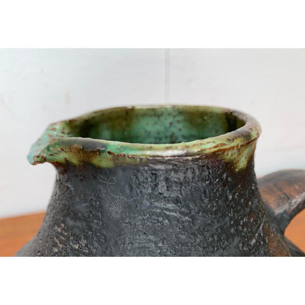 Large Mid-Century Brutalist Studio Pottery Carafe Vase by Gerhard, 1960s For Sale 2
