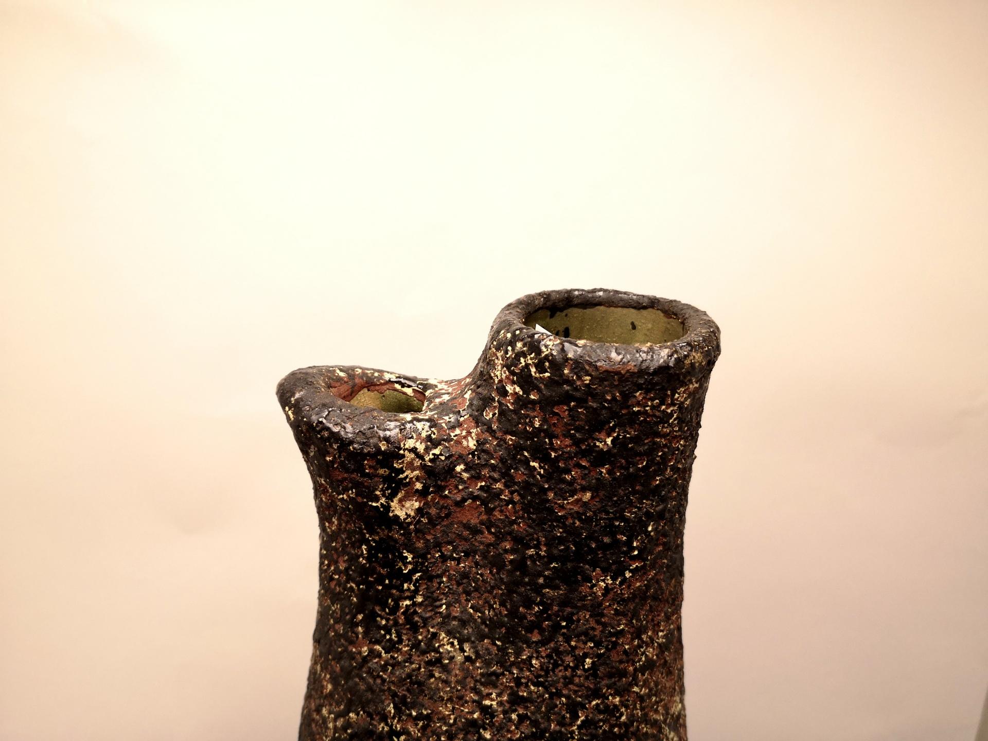 Ceramic Large Mid-Century Brutalist Style Floor Vase, 1970s