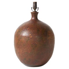 Grande lampe de table de style poterie californienne du milieu du siècle