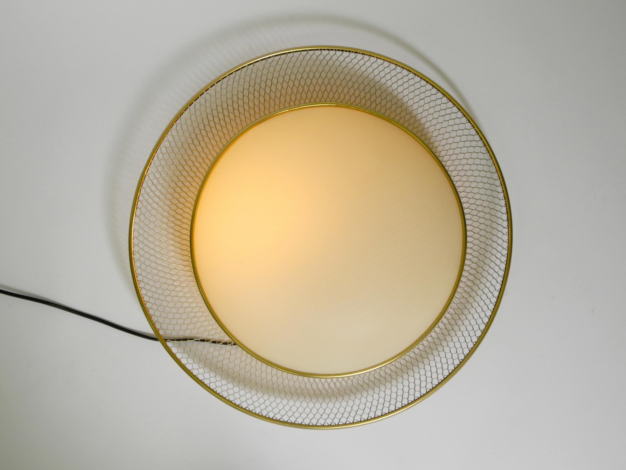 Large Mid Century ceiling lamp from ERCO made of expanded metal and plastic In Good Condition For Sale In München, DE