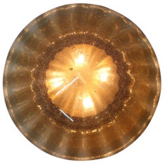 Large Midcentury Ceiling or Wall Lamp, Flush Mount, 1970s