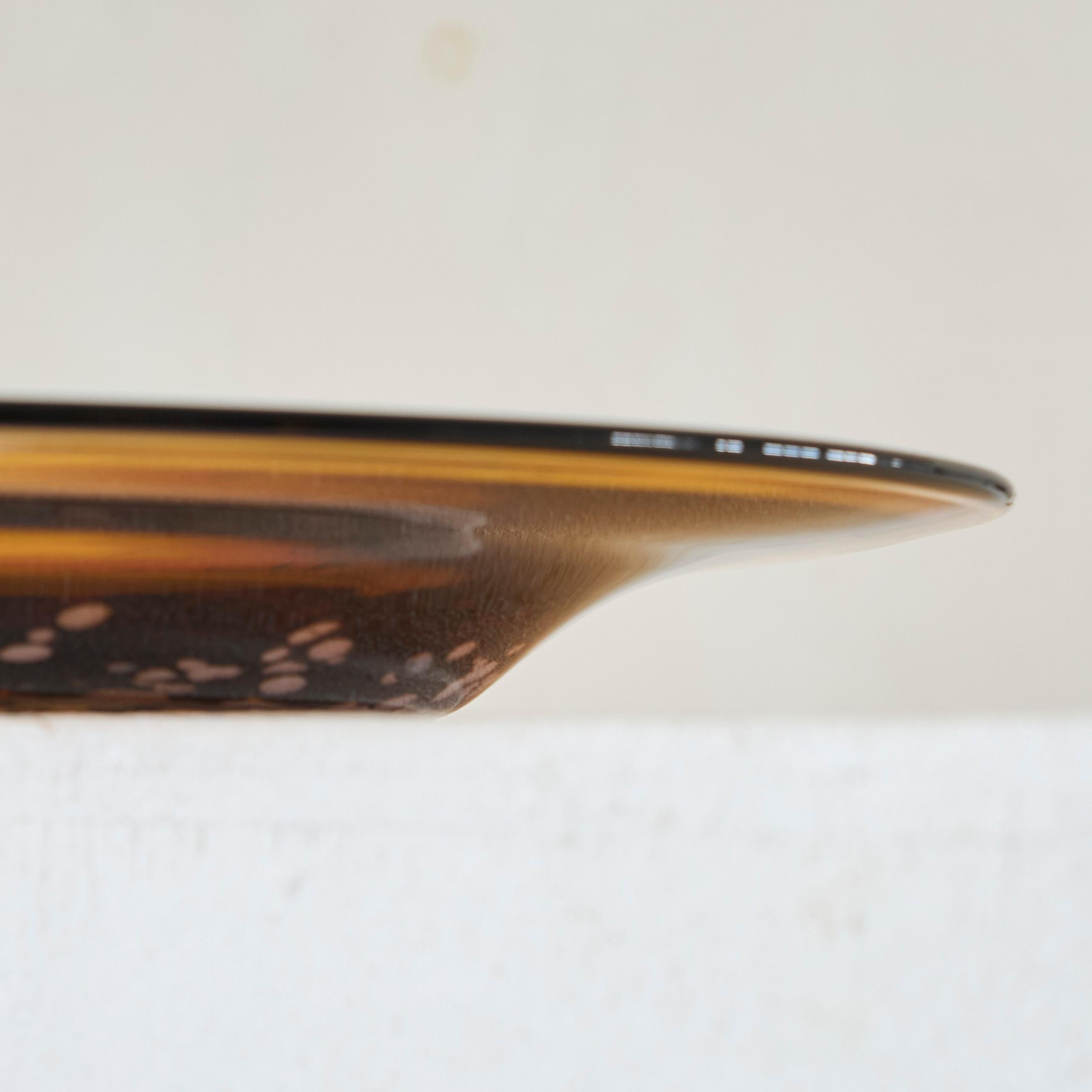 Fait main Grand centre de table en verre d'art du milieu du siècle 1970 en vente