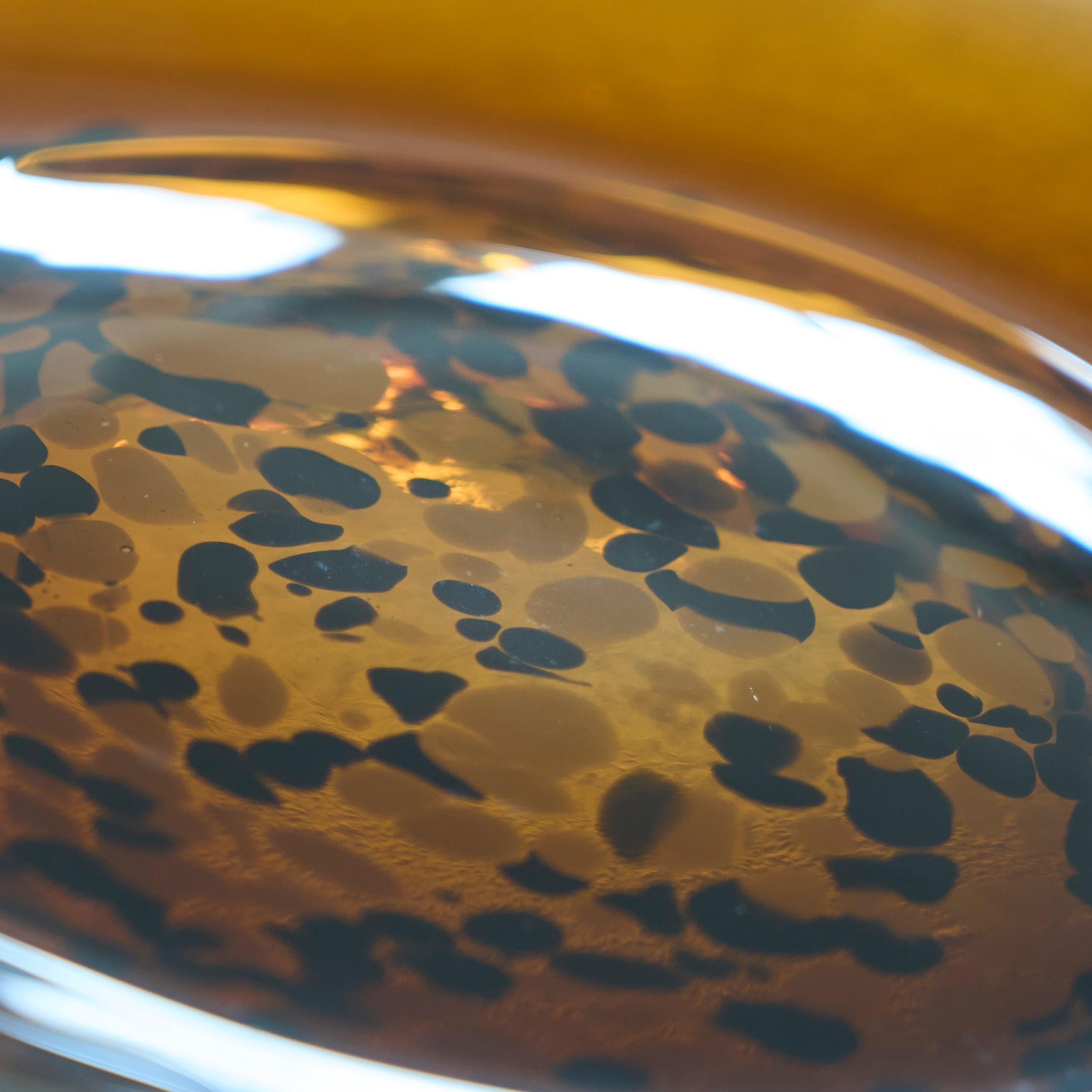 Grand centre de table en verre d'art du milieu du siècle 1970 Bon état - En vente à Tilburg, NL
