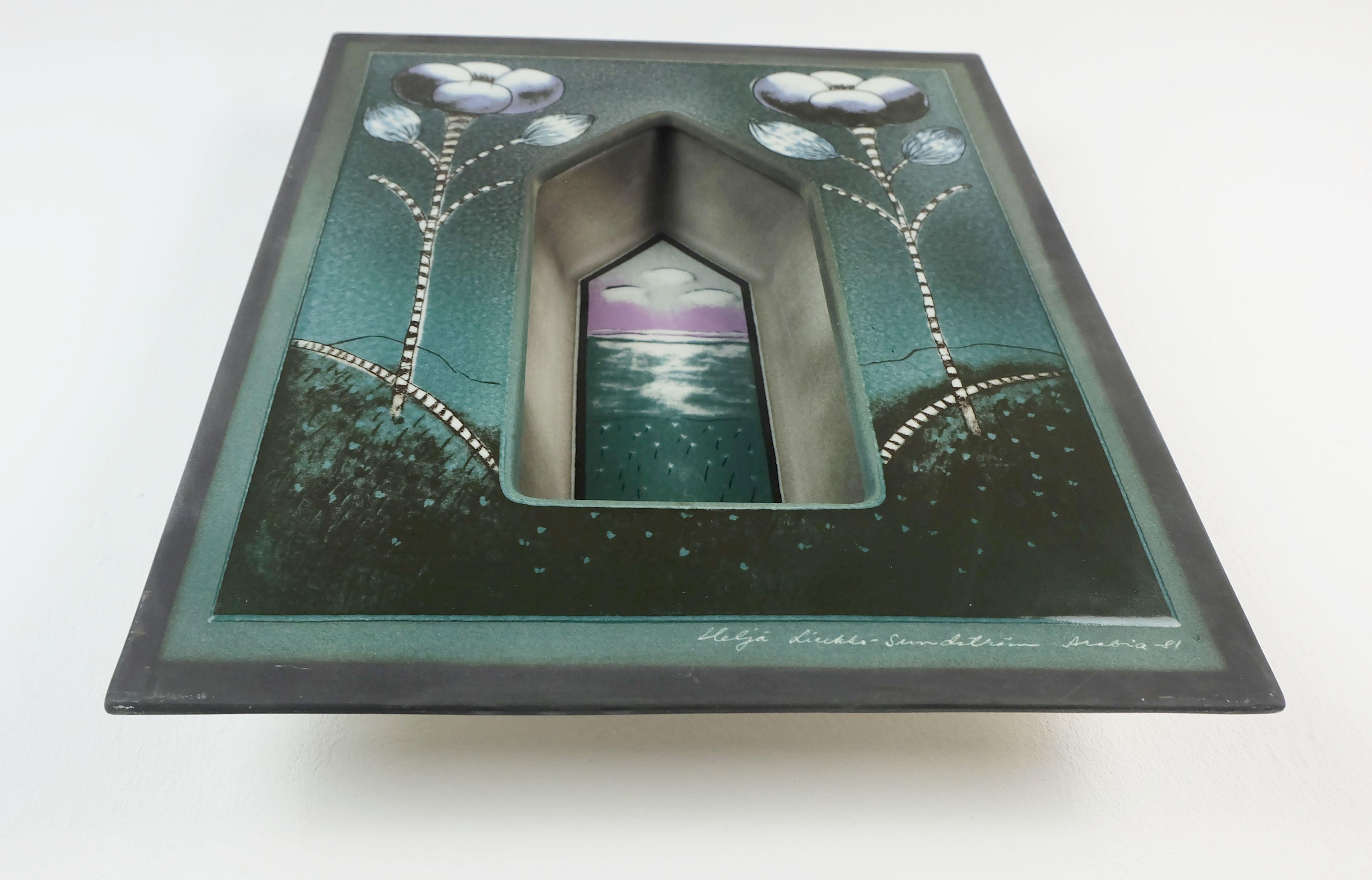 arabia Aplique de pared heljä liukko-sundström noche de verano finlandia 1981 Finlandés en venta