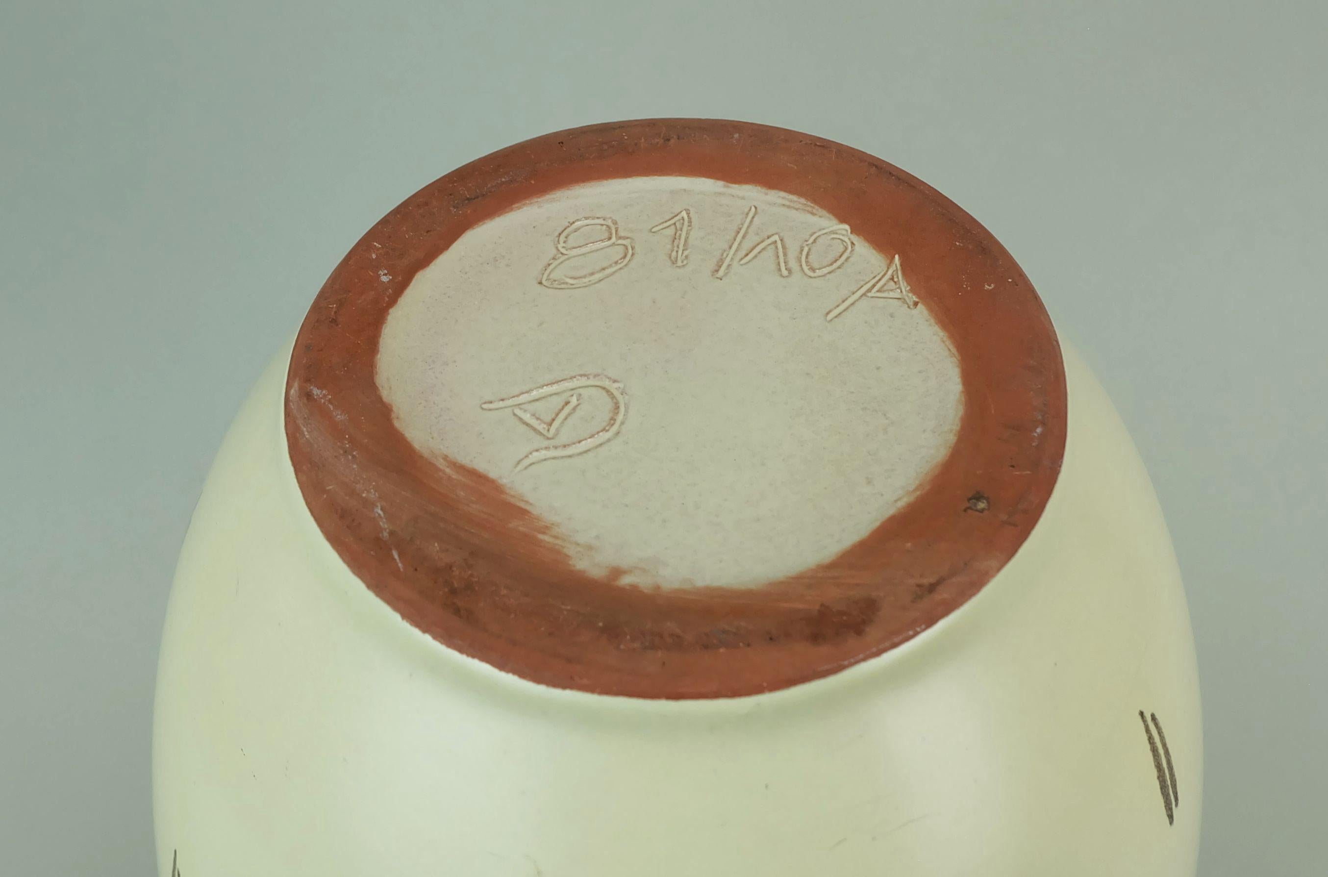 grande vaso da terra in ceramica del 1950 di Fritz Van Daalen, modello No. 81/10A In condizioni buone in vendita a Mannheim, DE