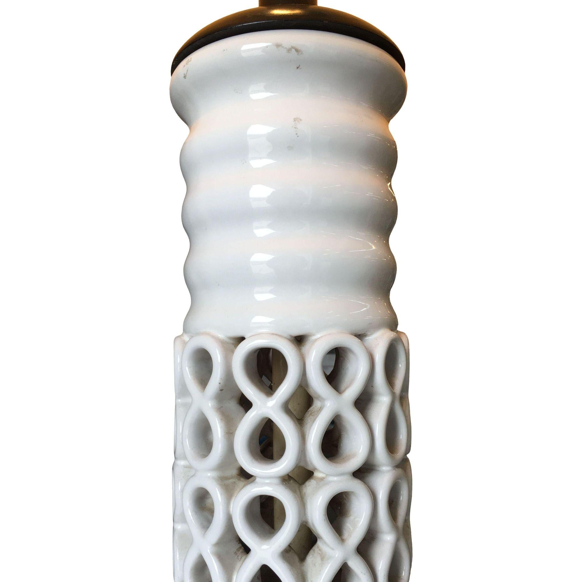 Ceramica Grande lampada da tavolo 