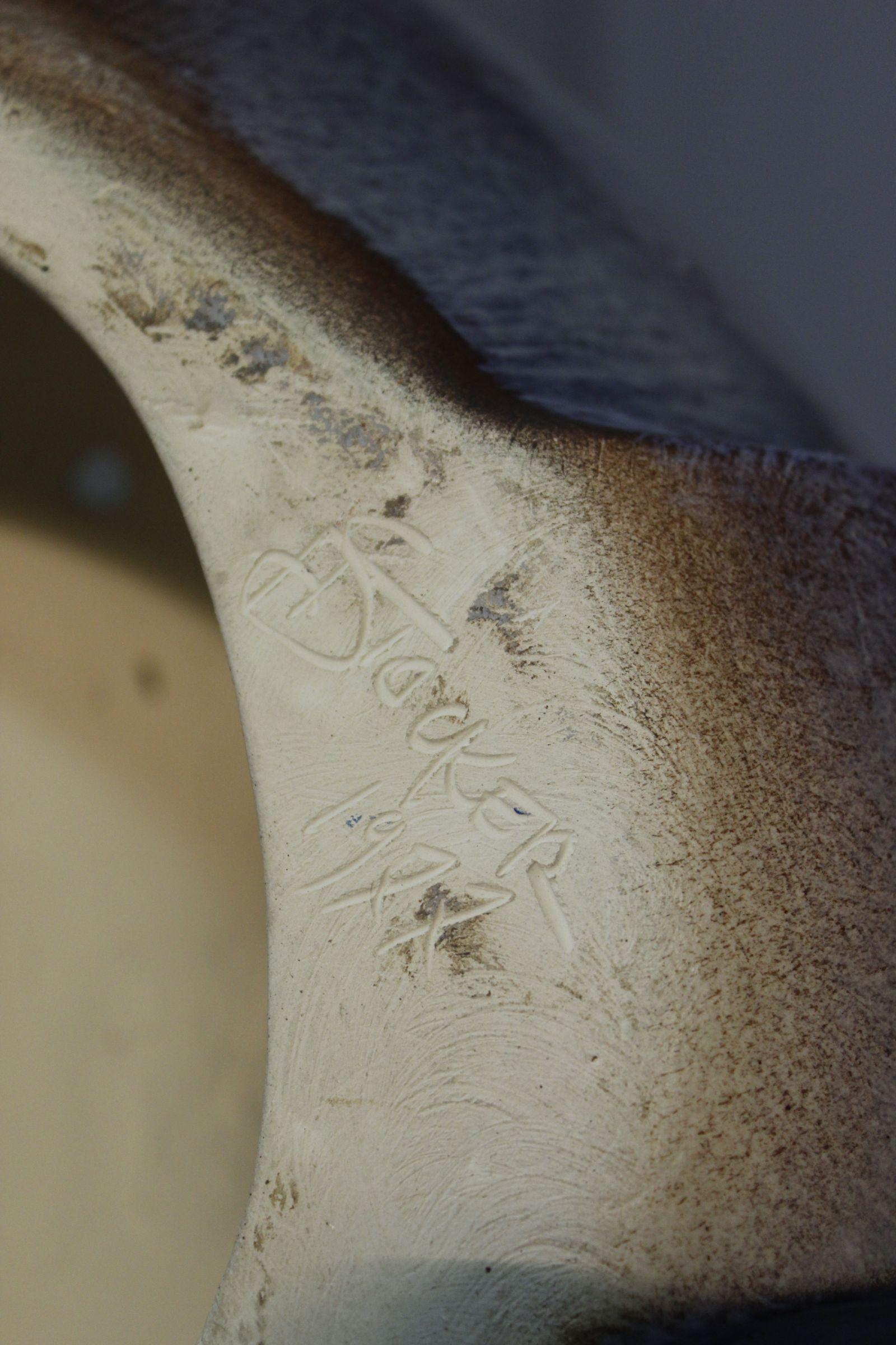 Large Mid Century Ceramic Lamp by Fred & Andrée Stocker, France 1977 For Sale 5