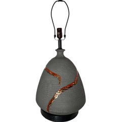Große Keramiklampe aus der Mitte des Jahrhunderts