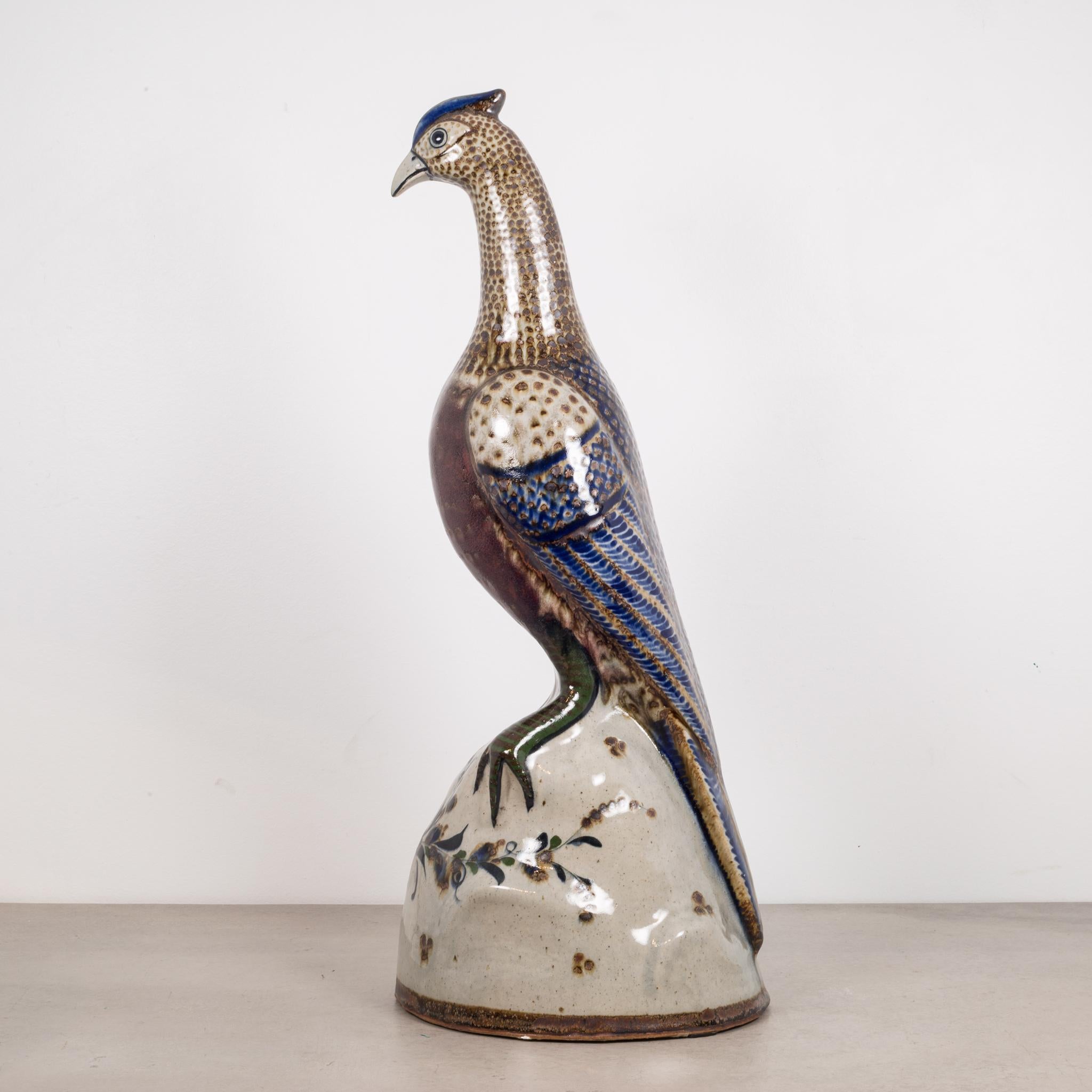 About

A large glazed ceramic pheasant from Mexico's premier ceramist, Jorge Wilmot. Signed with his characteristic 