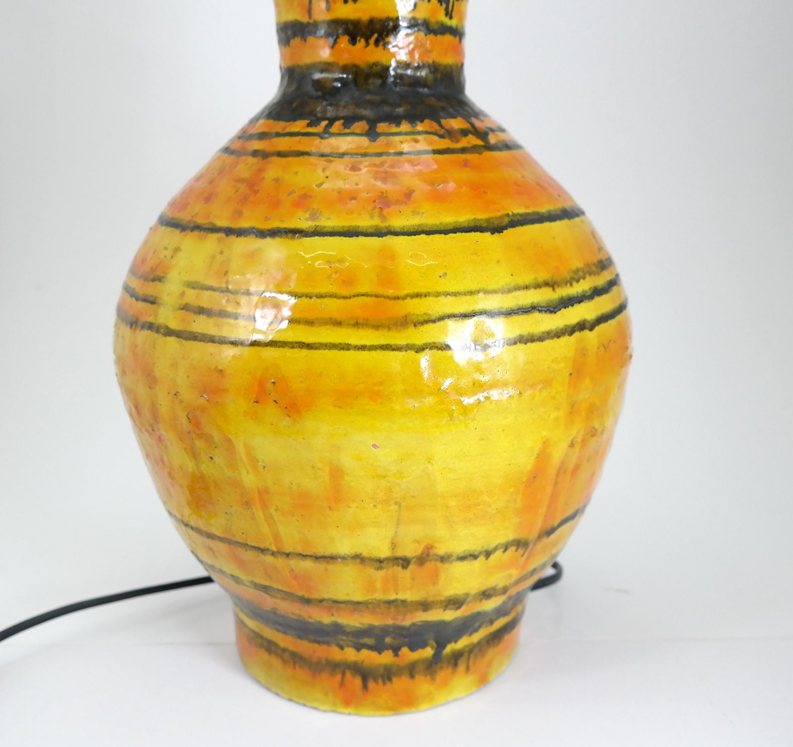 Large Midcentury Ceramic Table Lamp by Zsuzsa Heller, 1970s For Sale 1