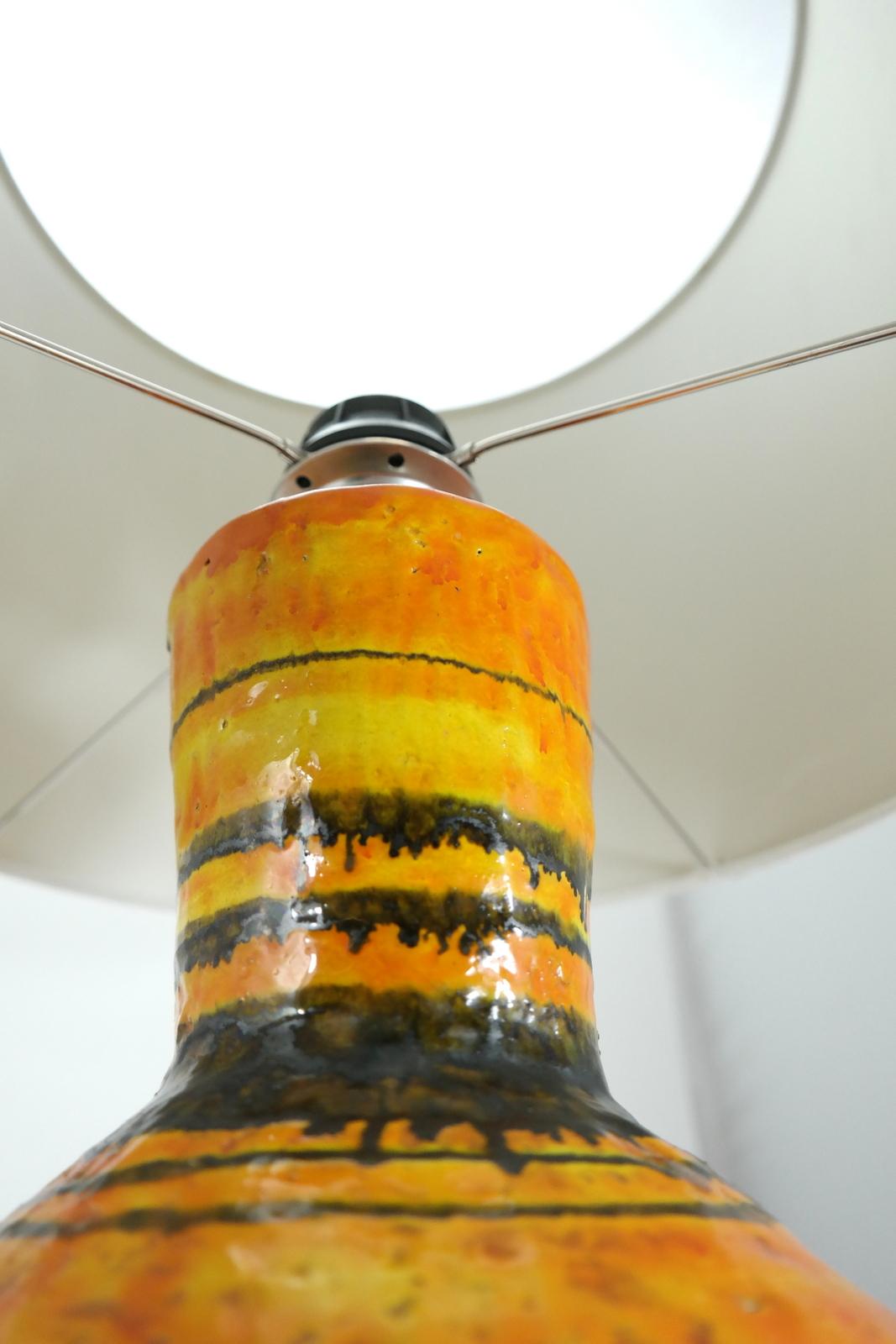Large Midcentury Ceramic Table Lamp by Zsuzsa Heller, 1970s For Sale 2