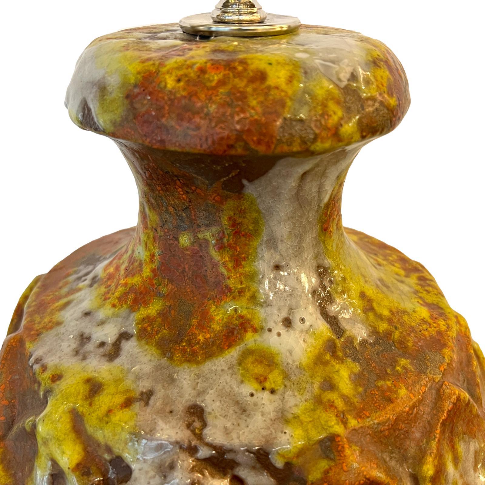 Italian Large Mid-Century Ceramic Table Lamp For Sale