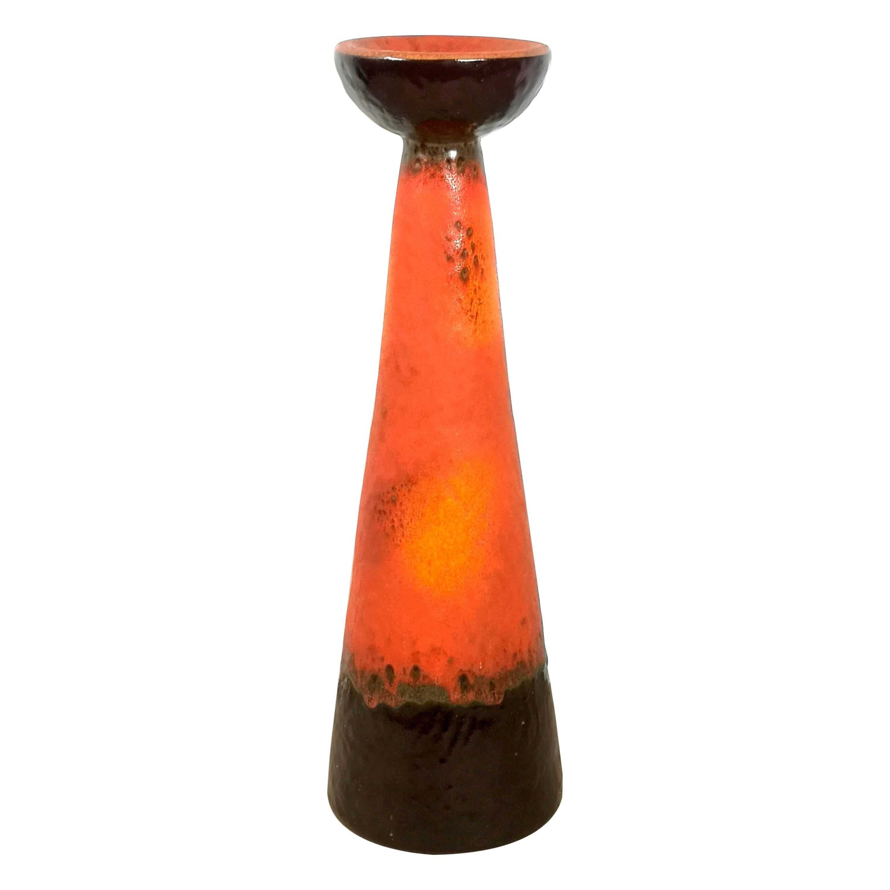 Large MidCentury Ceramic Torchere, Floor Candle Holder by Viktor