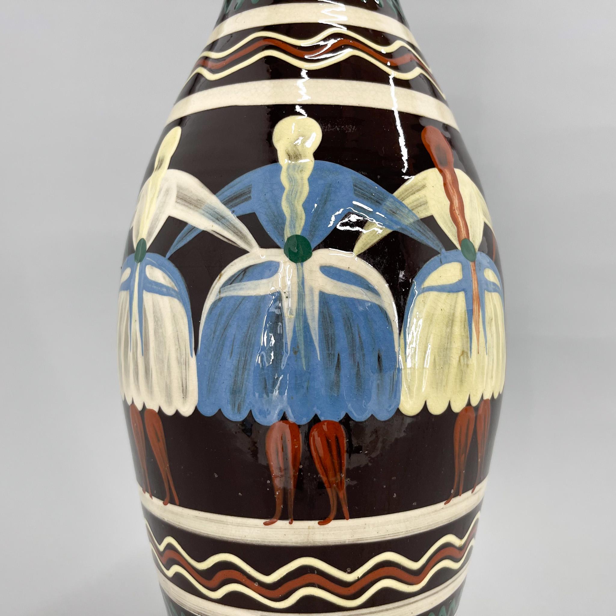 Large Mid-Century Ceramic Vase, Czechoslovakia, 1960's For Sale 1