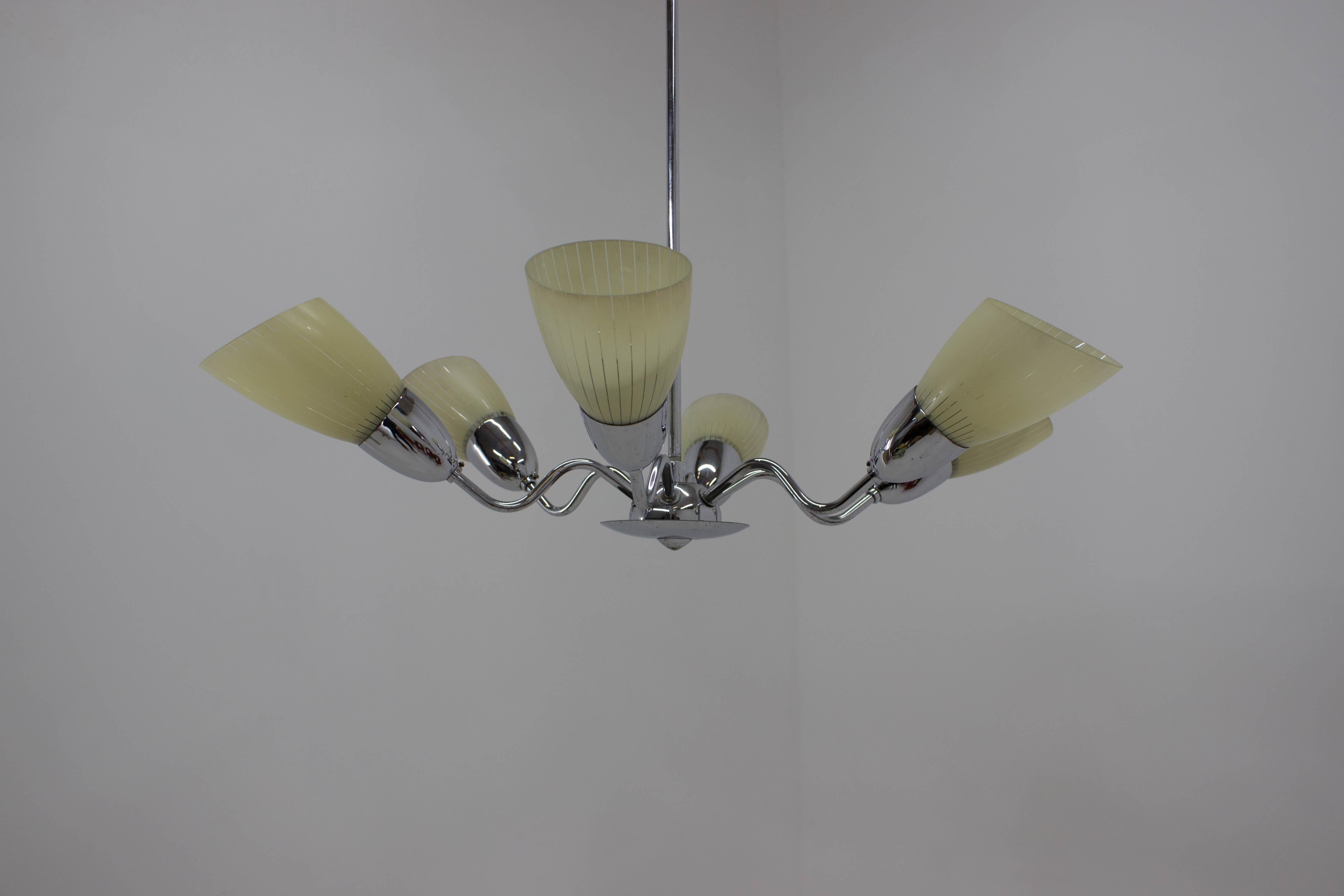 Large Midcentury Chandelier by Instala Decin, 1960s In Good Condition In Praha, CZ