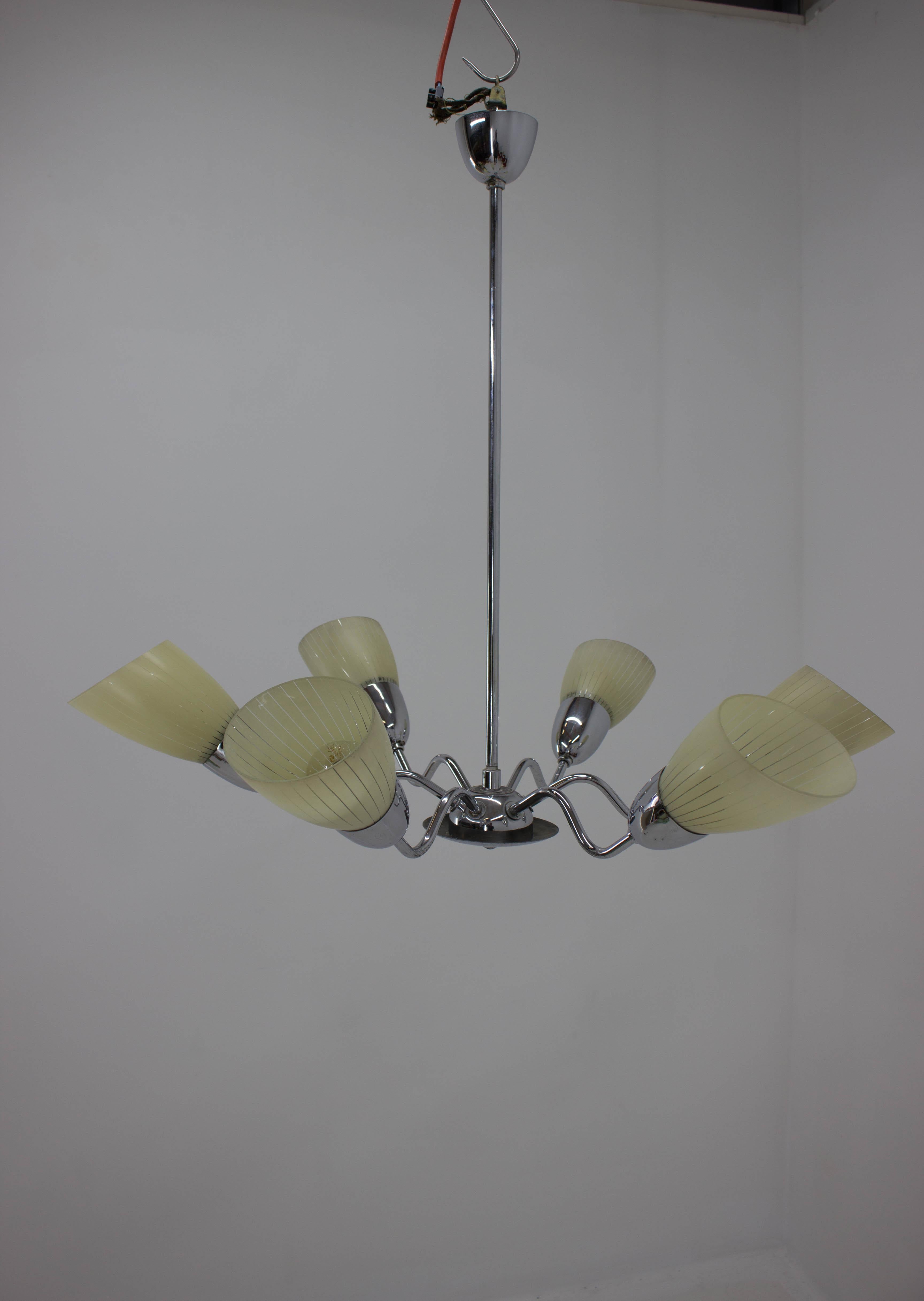 Mid-20th Century Large Midcentury Chandelier by Instala Decin, 1960s