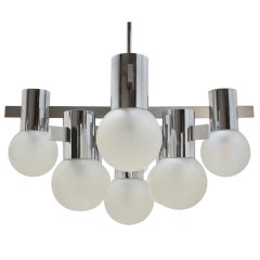 Large Midcentury Chandelier, Gaetano Sciolari, 1970s