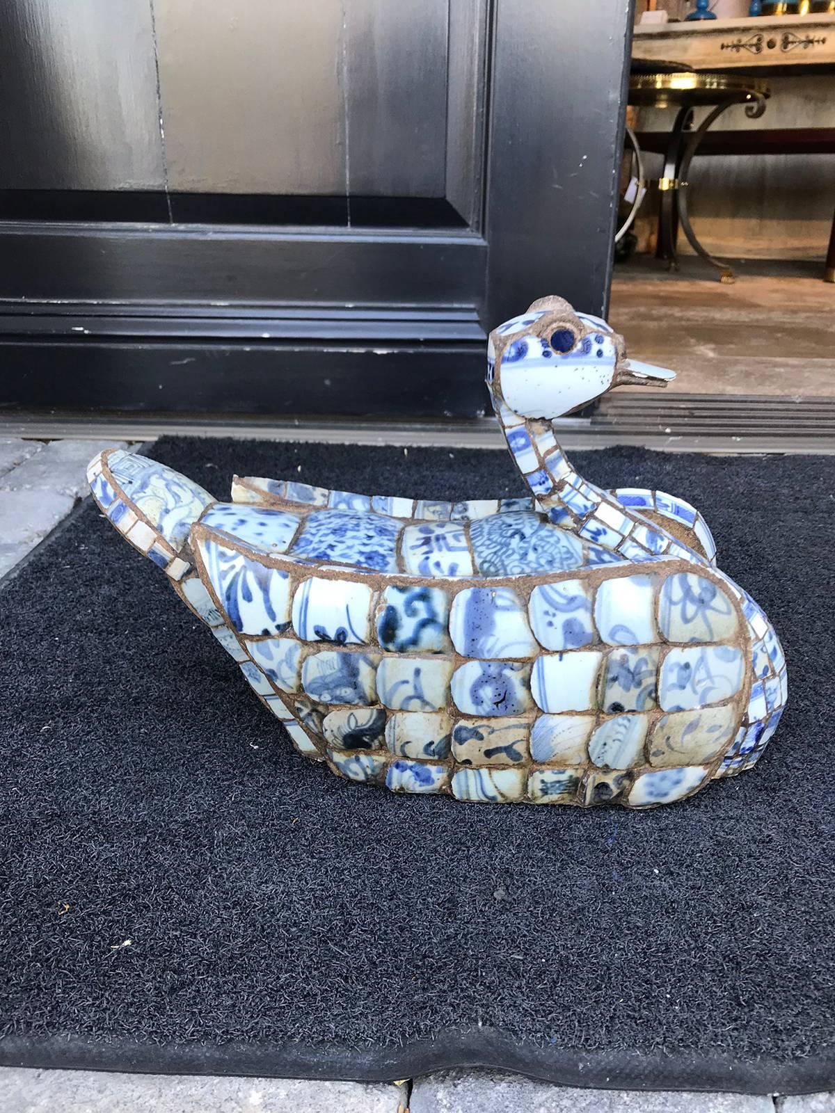 Large Mid-20th Century Chinese Chardware Duck In Good Condition In Atlanta, GA