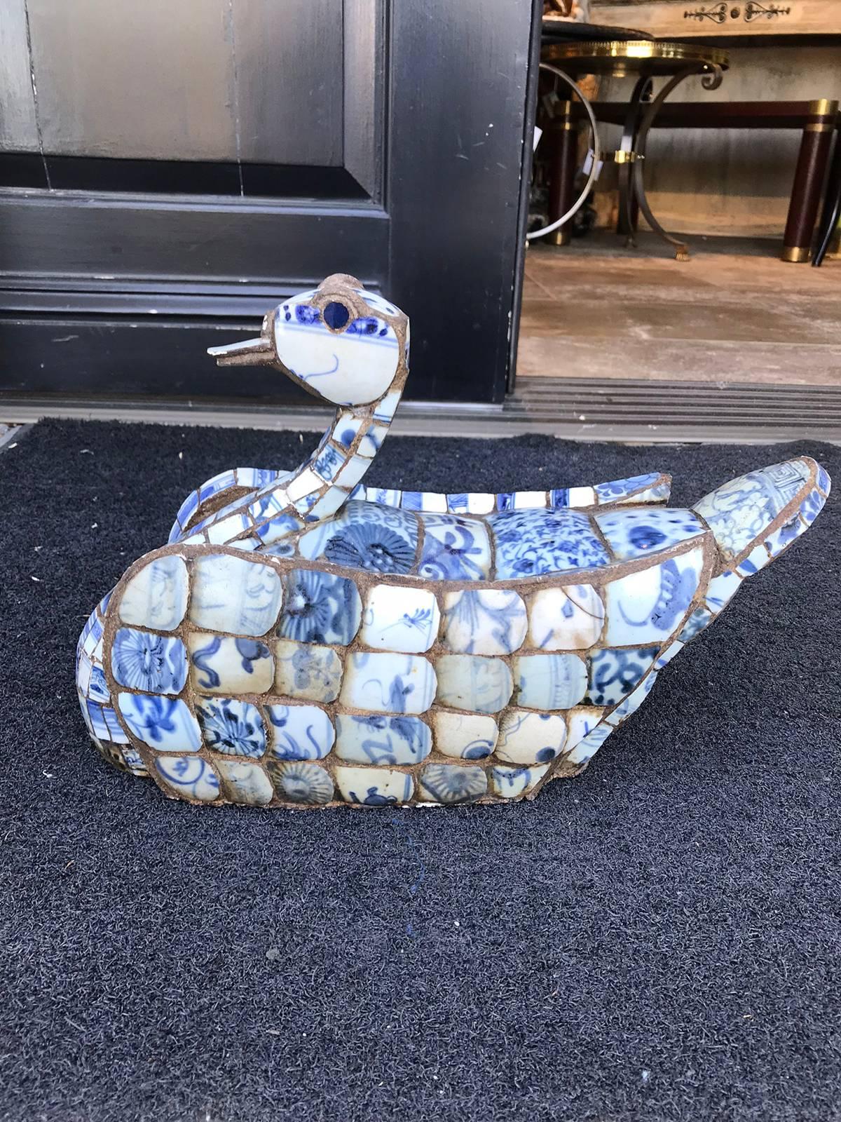 Large Mid-20th Century Chinese Chardware Duck 1