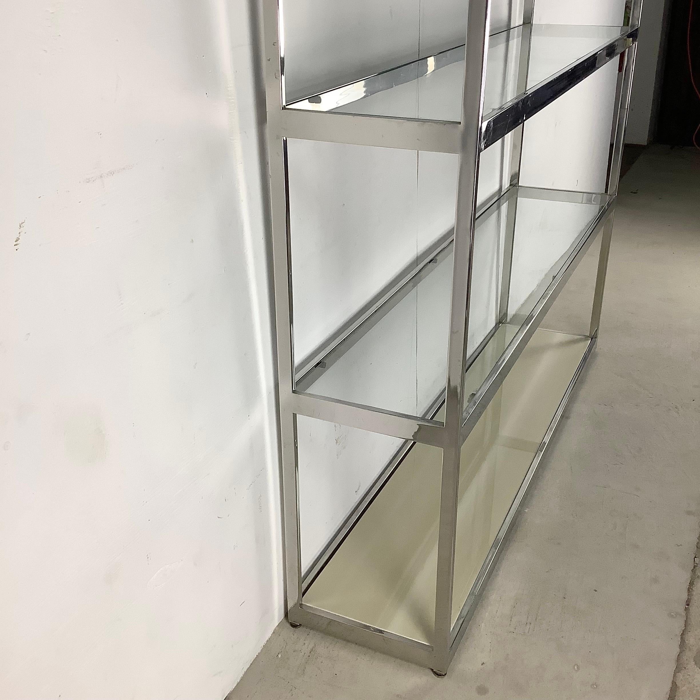 Vintage Modern Chrome Etagere For Sale 5