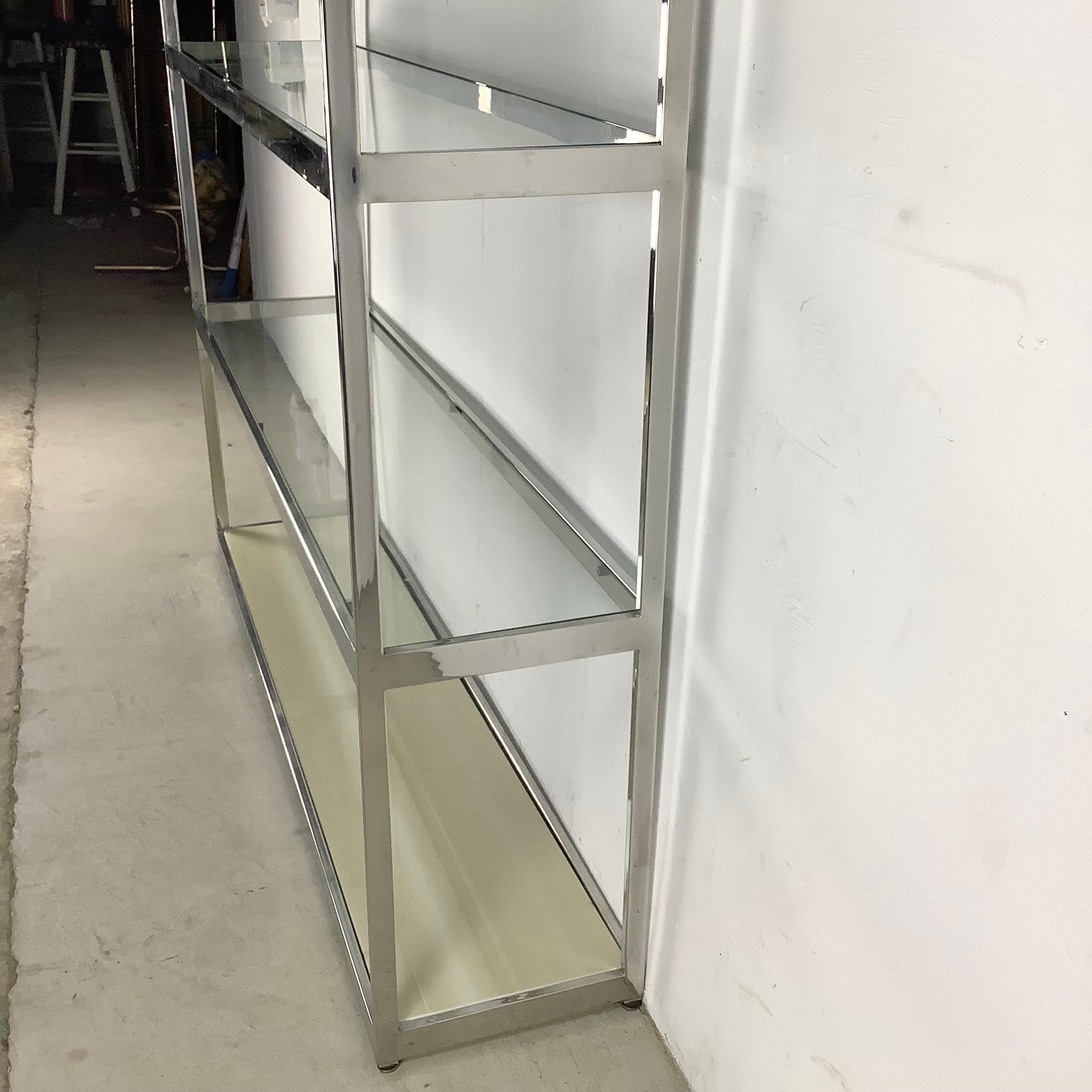 Vintage Modern Chrome Etagere For Sale 7