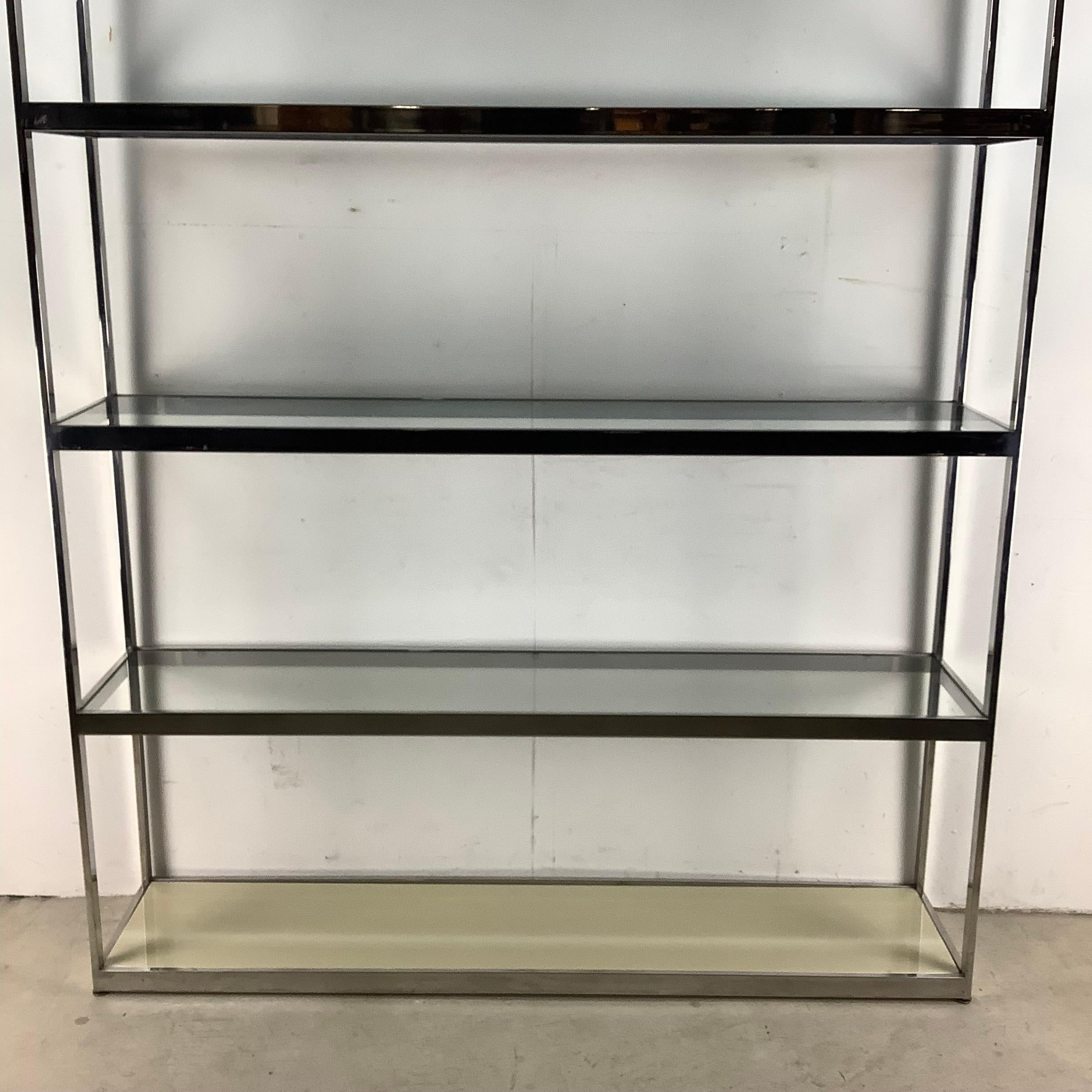 Unknown Vintage Modern Chrome Etagere For Sale