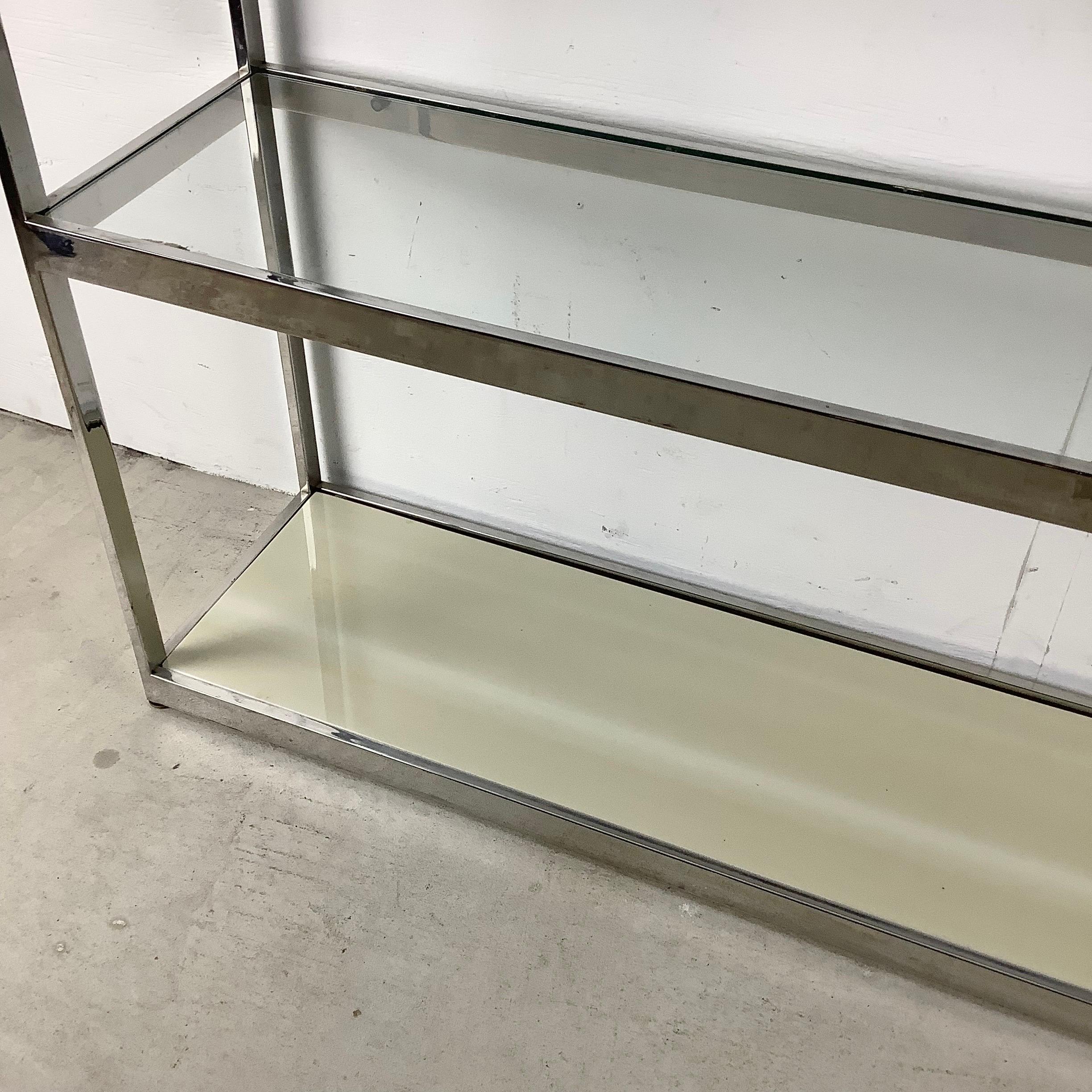 Vintage Modern Chrome Etagere For Sale 2