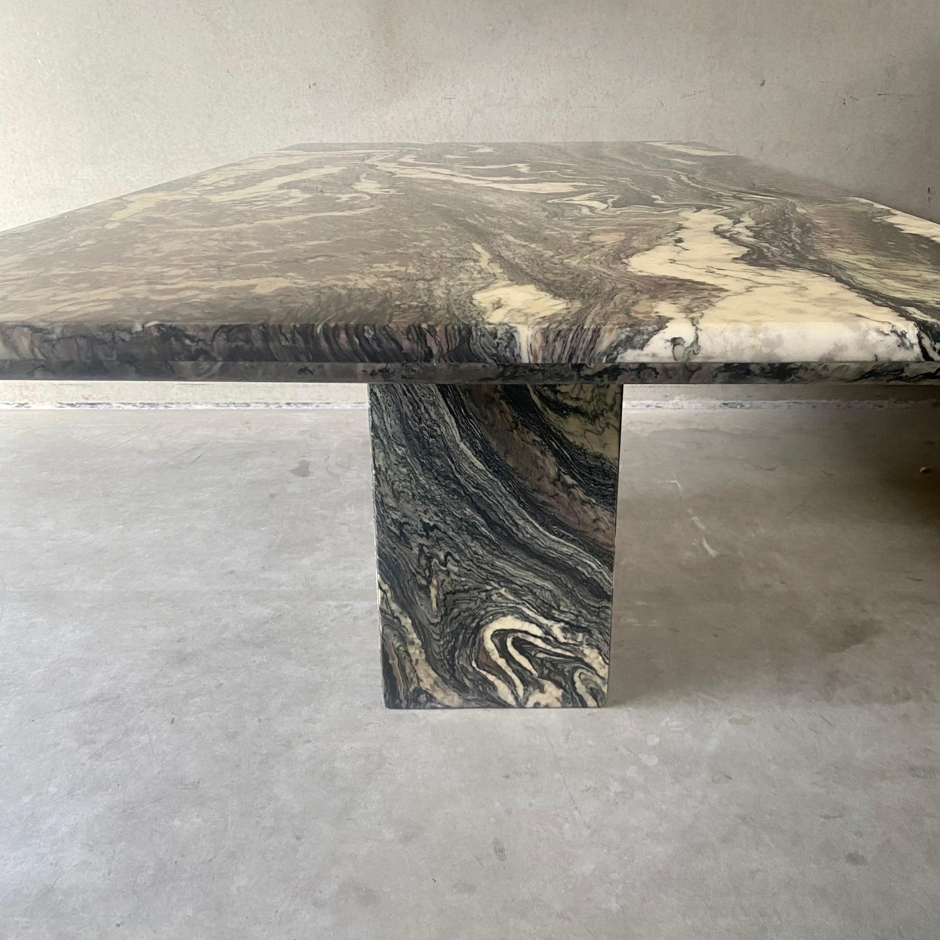 Large Mid-Century Cipollino Ondulato Marble Dining Table, Italy For Sale 10