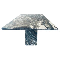 Large Mid-Century Cipollino Ondulato Marble Dining Table, Italy