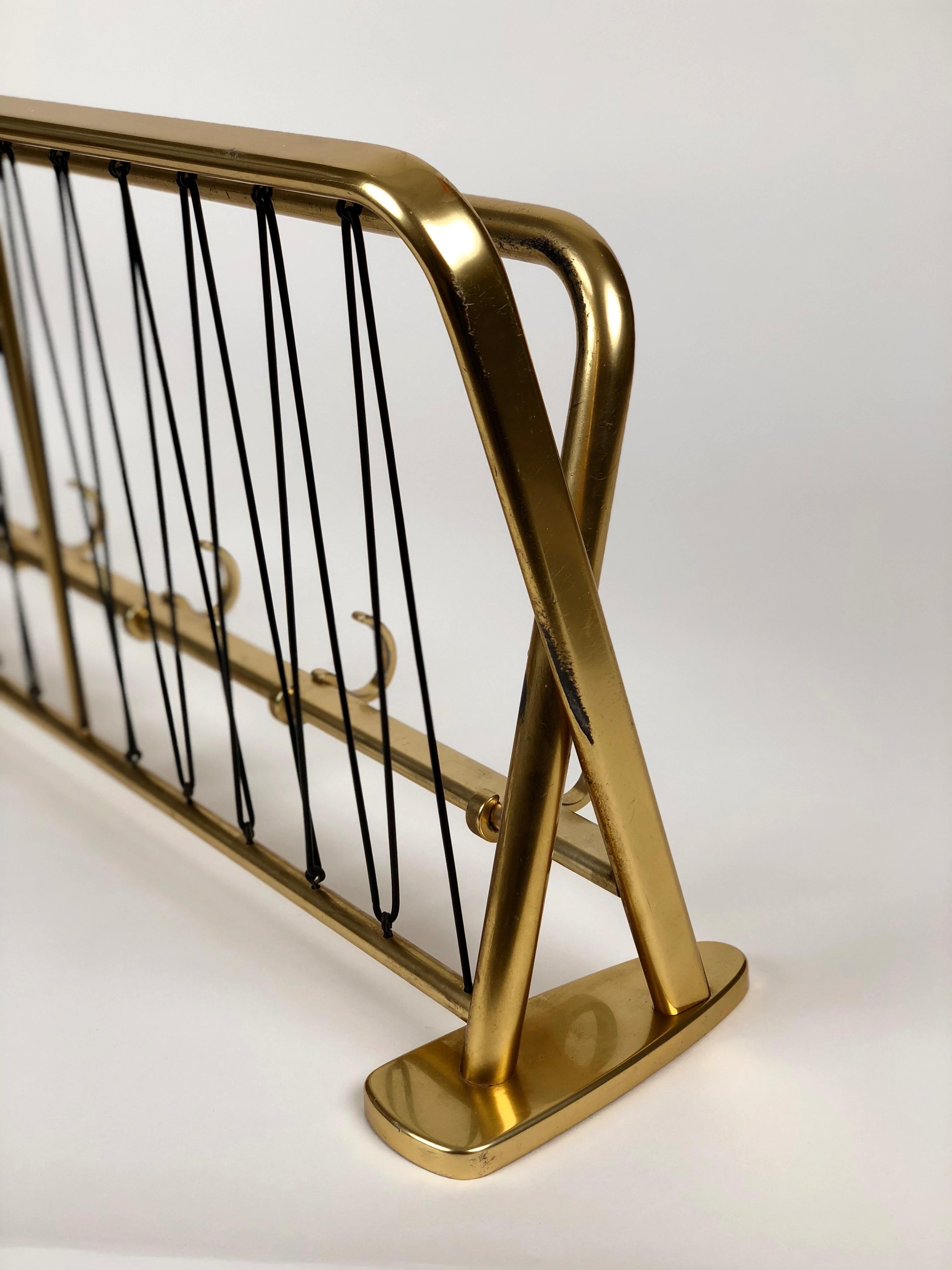 Large Midcentury Coat Rack, in Gold Color from Austria For Sale 5