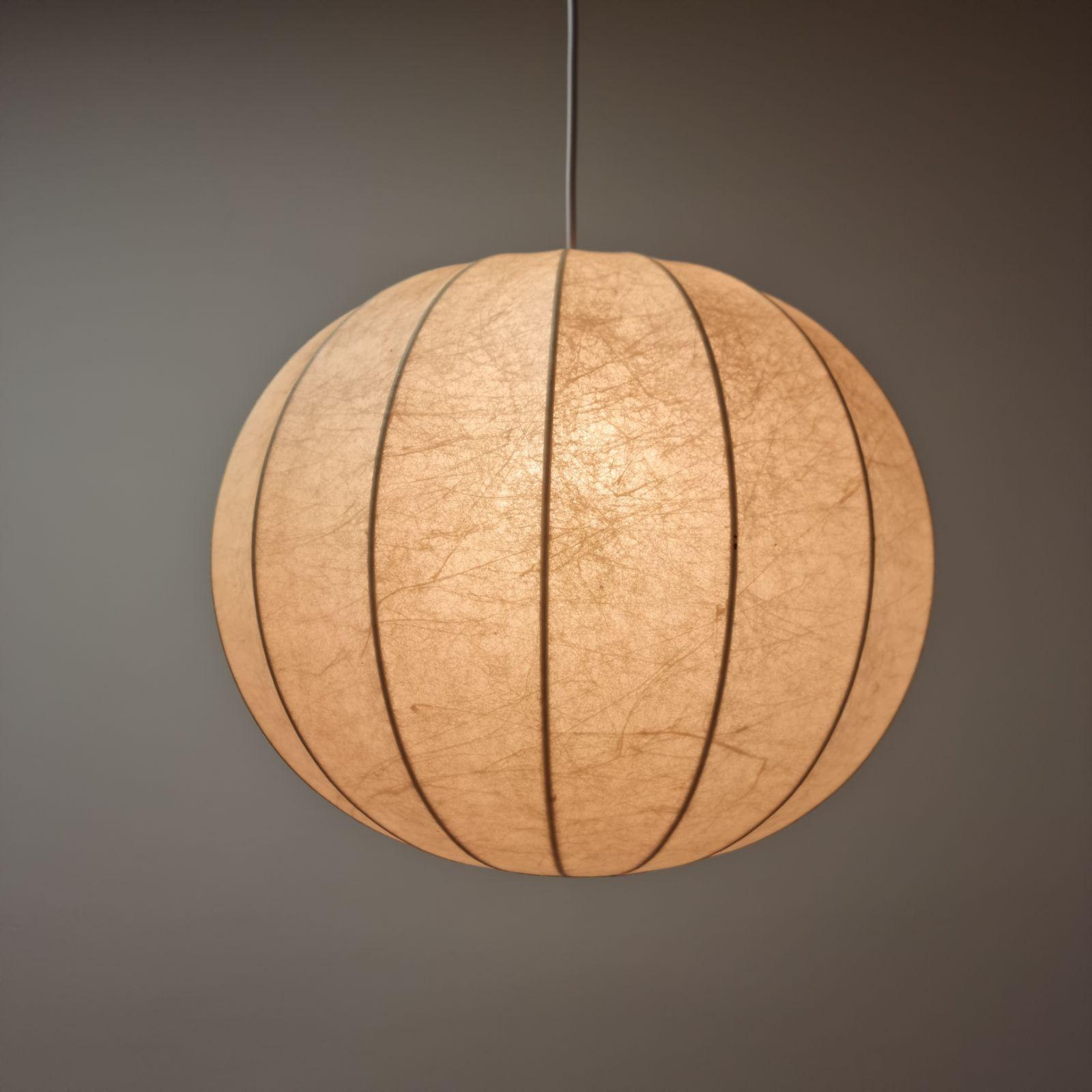 Große Cocoon-Hängeleuchte aus der Mitte des Jahrhunderts von Castiglioni für Hille, Italien, 60er Jahre im Angebot 7