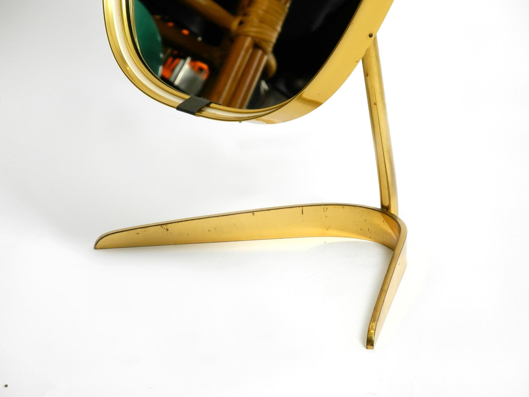 Large Mid-Century Crow's Foot Table Mirror Made of Brass by Münchner Zierspiegel 3