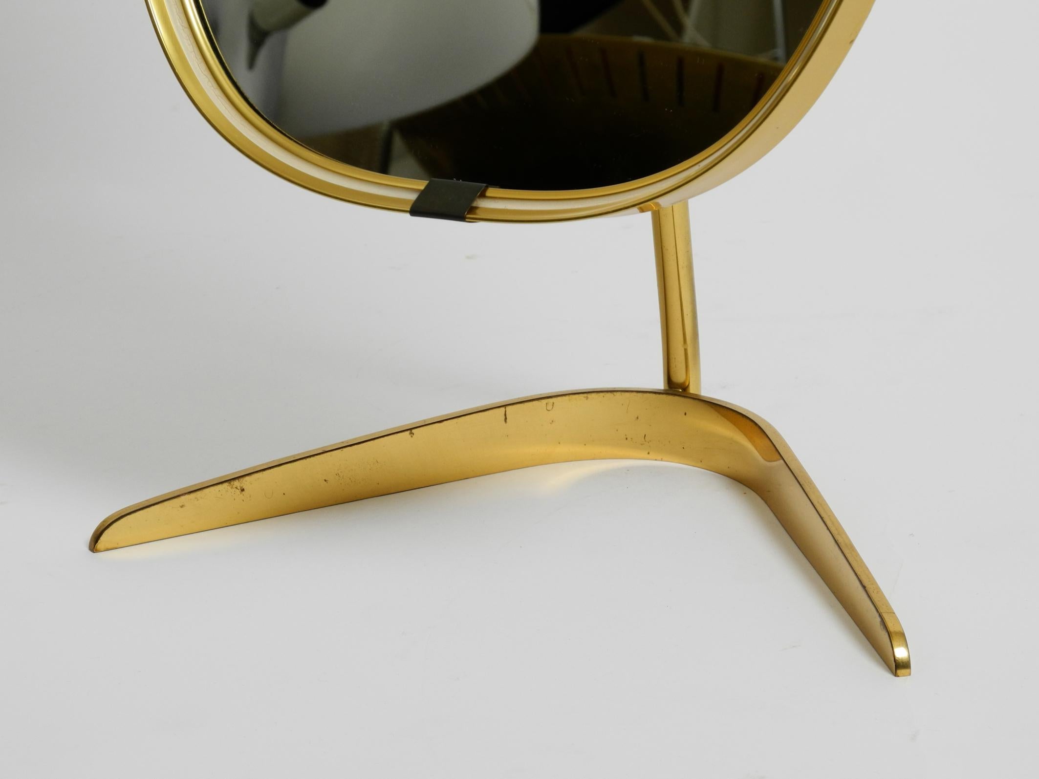 Large Mid-Century Crow's Foot Table Mirror Made of Brass by Münchner Zierspiegel 6