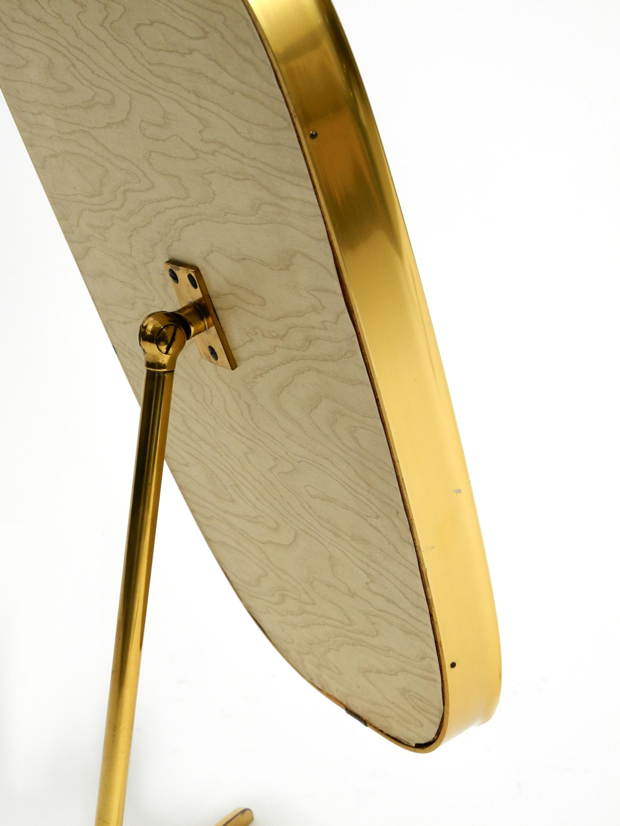 Large Mid-Century Crow's Foot Table Mirror Made of Brass by Münchner Zierspiegel 9