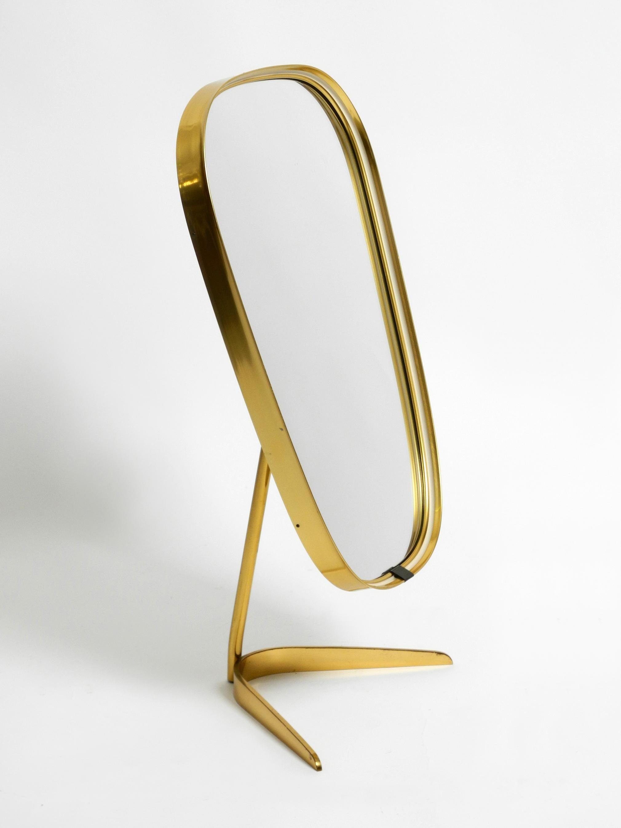 Mid-Century Modern Large Mid-Century Crow's Foot Table Mirror Made of Brass by Münchner Zierspiegel