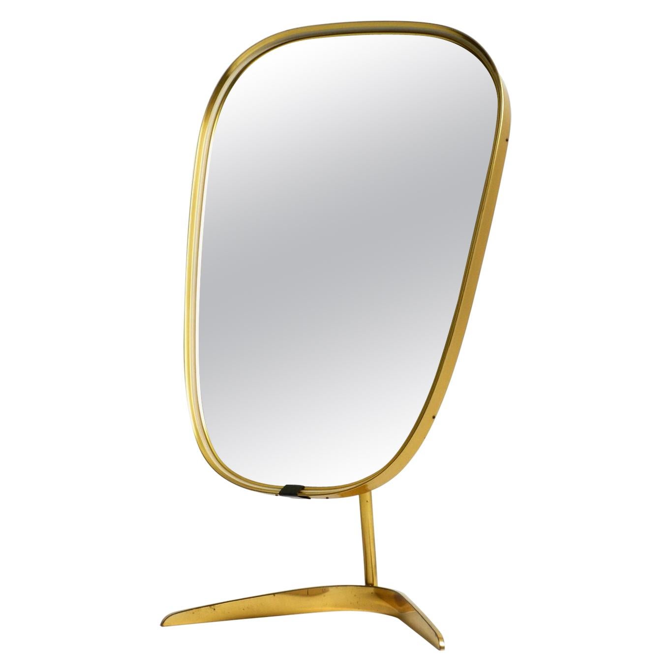 Large Mid-Century Crow's Foot Table Mirror Made of Brass by Münchner Zierspiegel