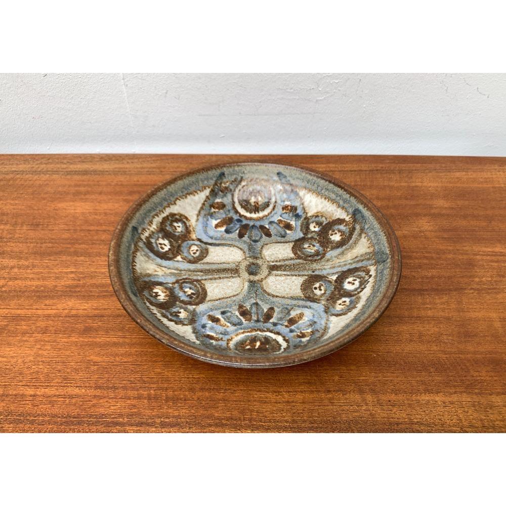 Large Mid-Century Danish Ceramic Bowl or Wall Plate from Søholm, 1960s For Sale 7